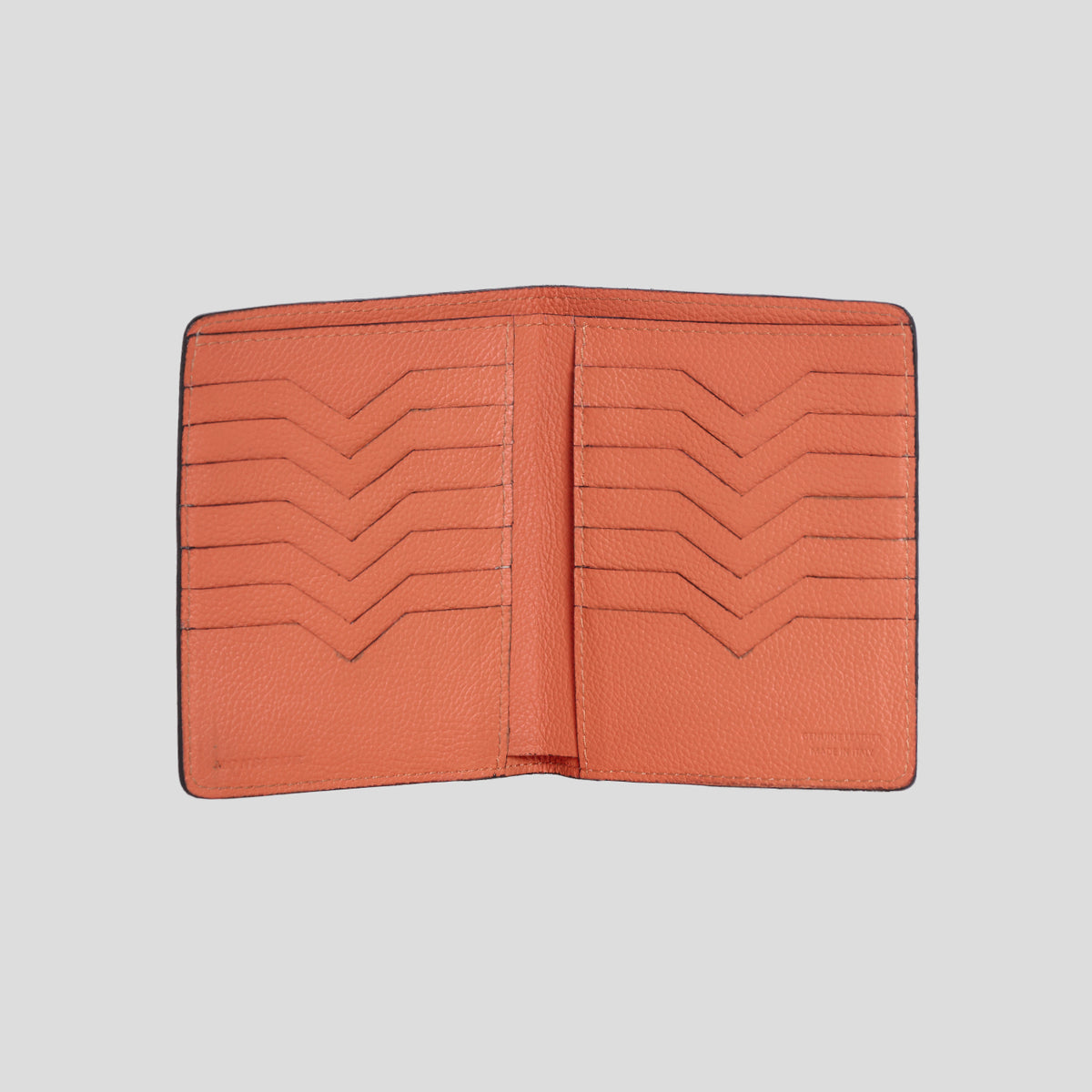 Portafoglio multi carte pelle arancione Monsieur