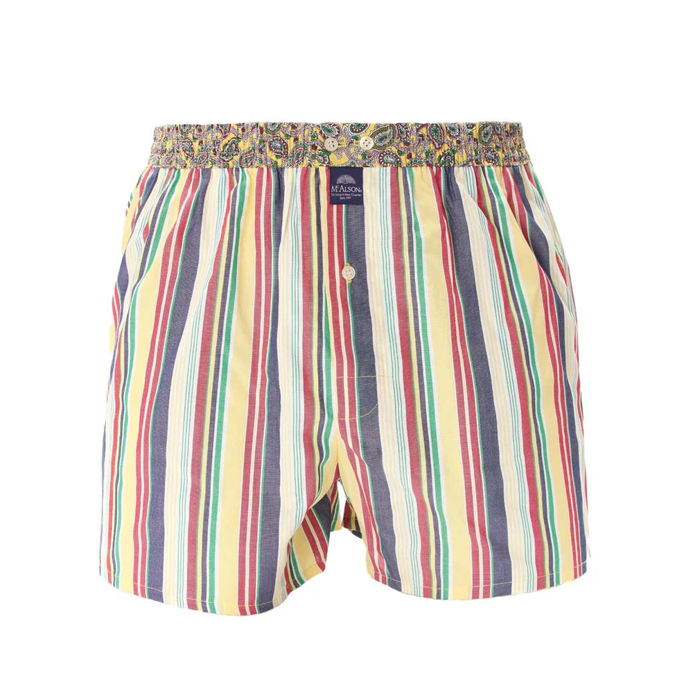 Boxer rigato rosso giallo navy McAlson