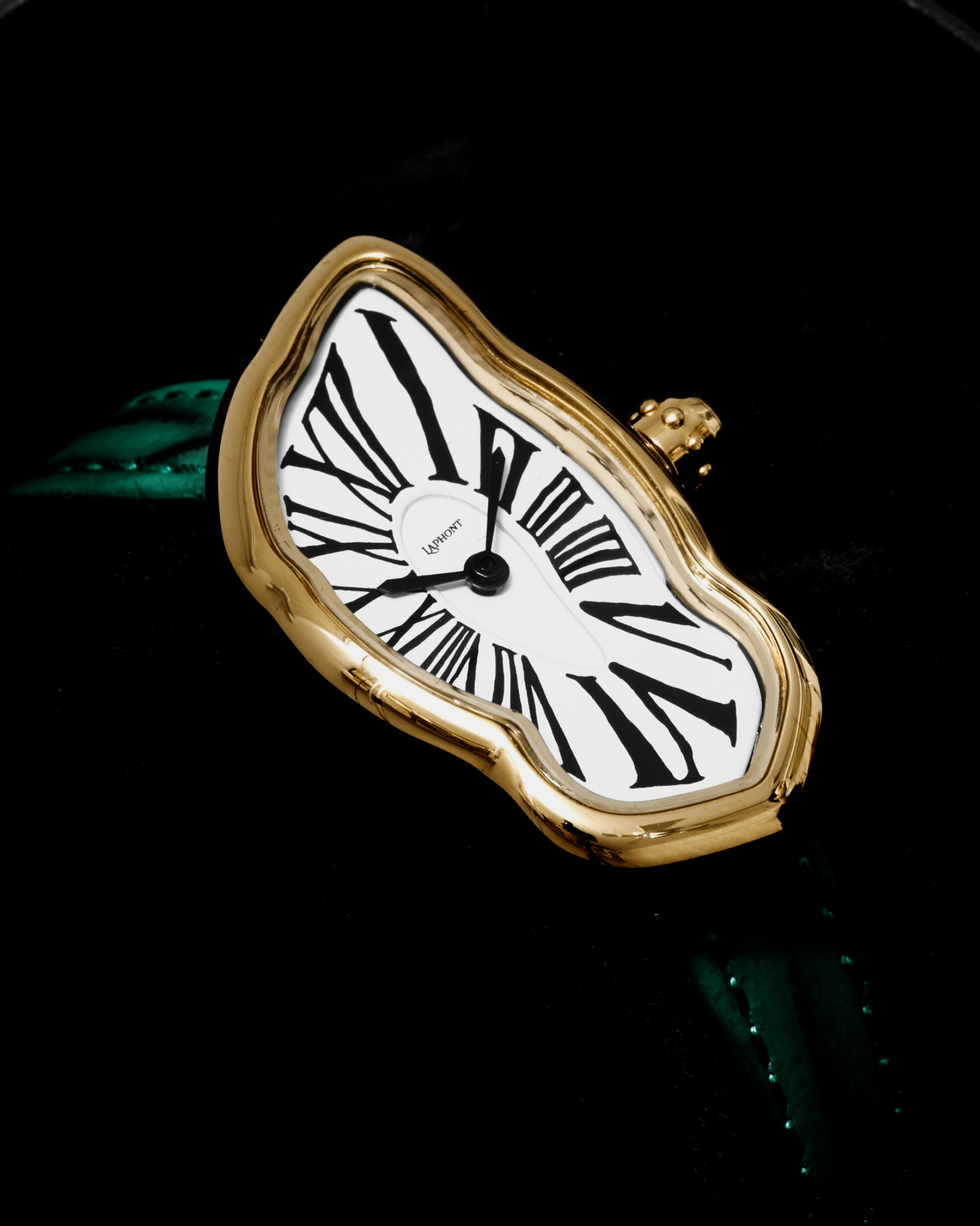 Orologio Melting Slim Gold Fem Band Green LAPHONT