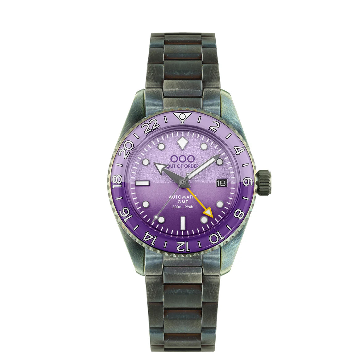 Dark Violet Automatic GMT Ultra Distressed OUT OF ORDER