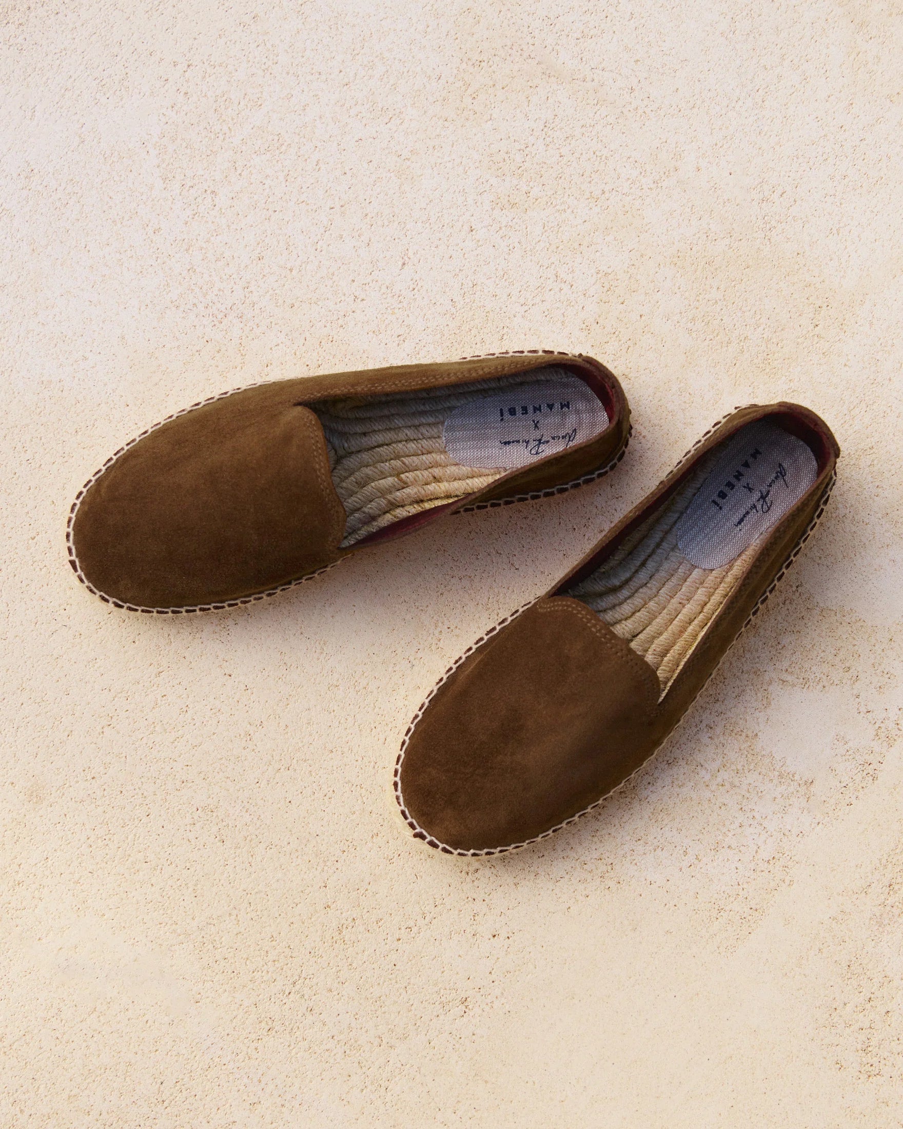 Espadrillas Tangana suede tobacco Luca Rubinacci x Manebì