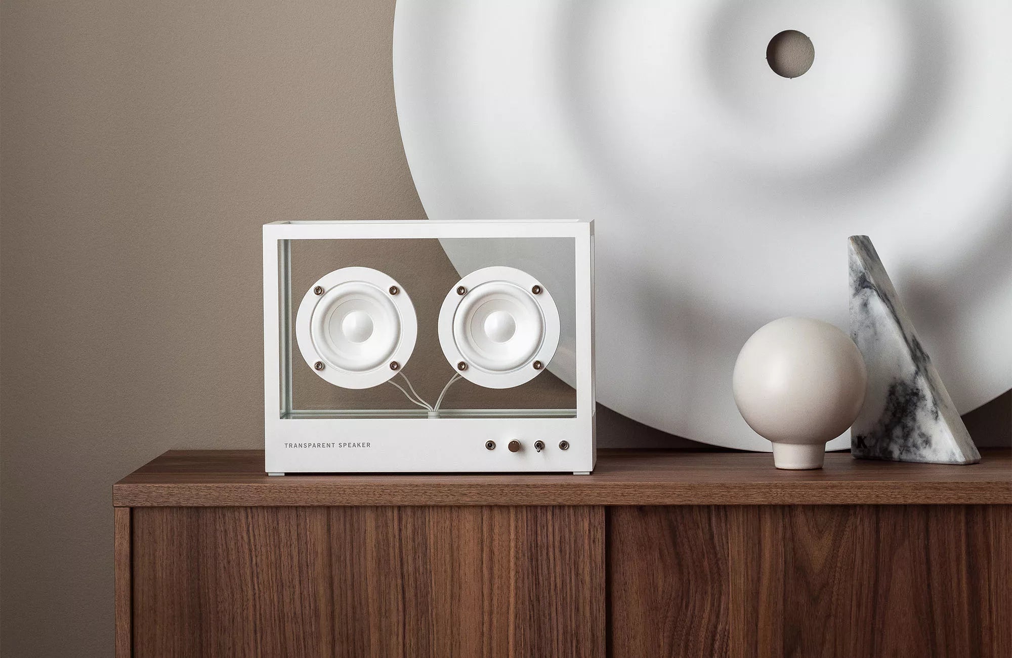 Altoparlante piccolo bianco Transparent