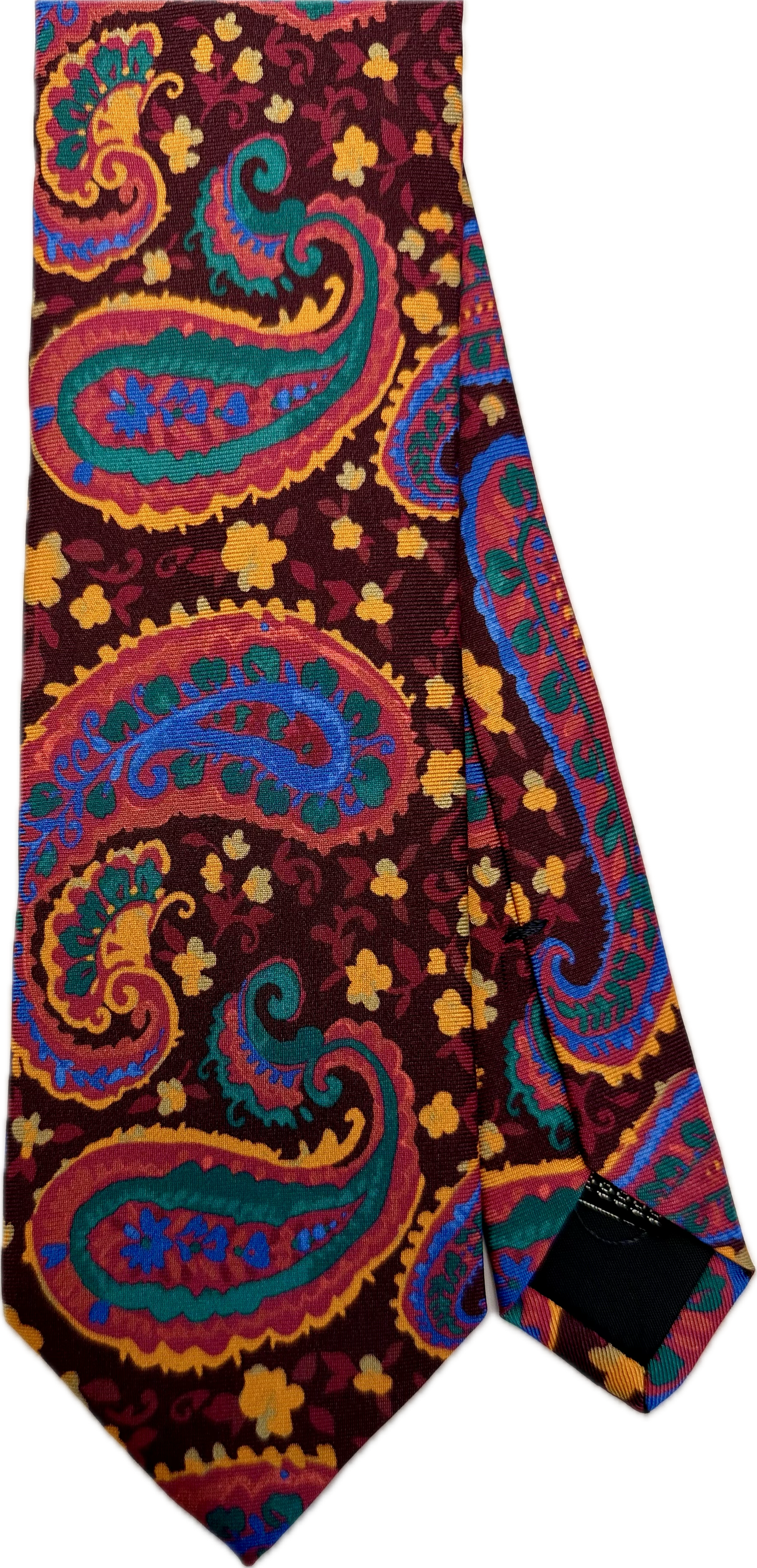Cravatta seta big paisley bordeaux Monsieur