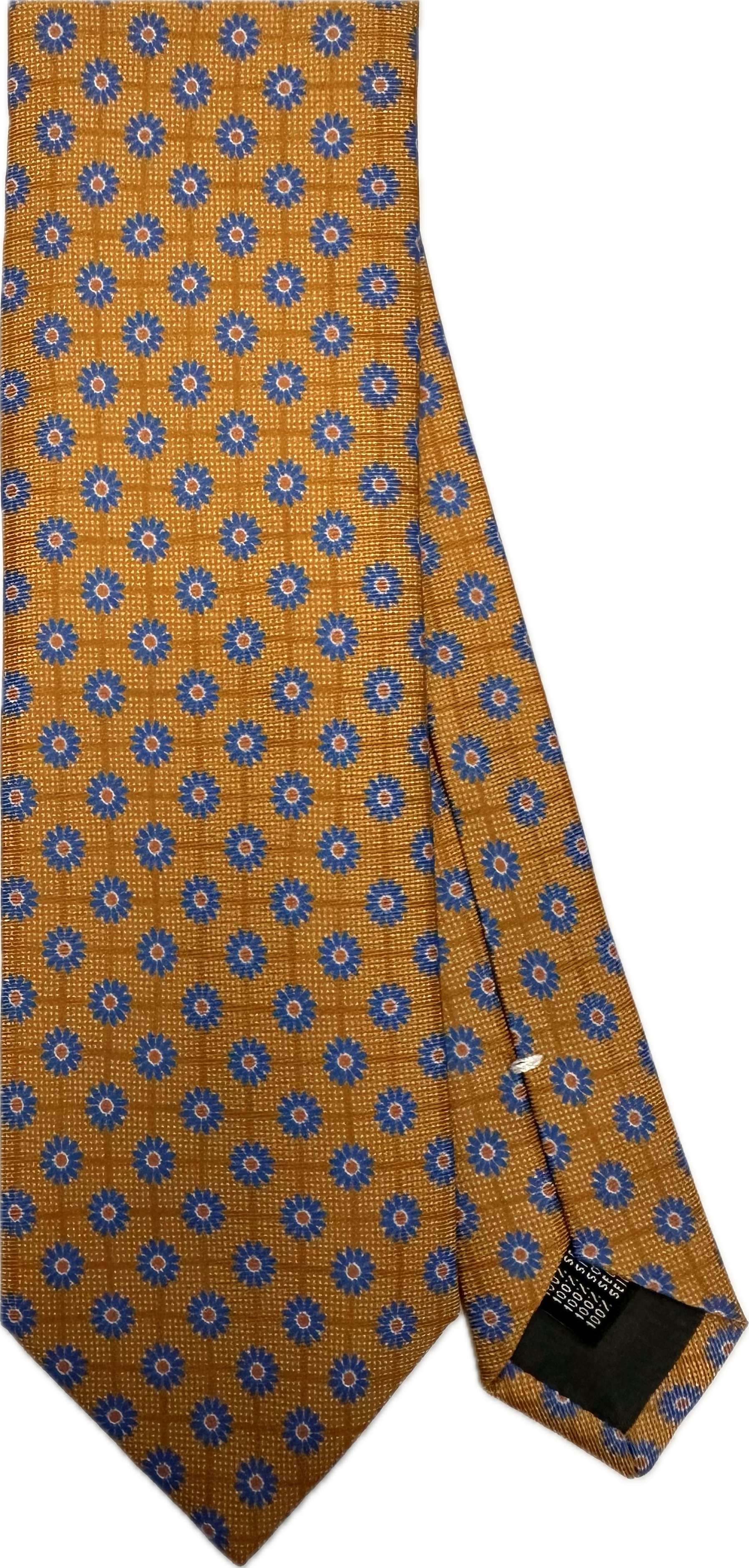 Cravatta seta arancione margherite royal Monsieur