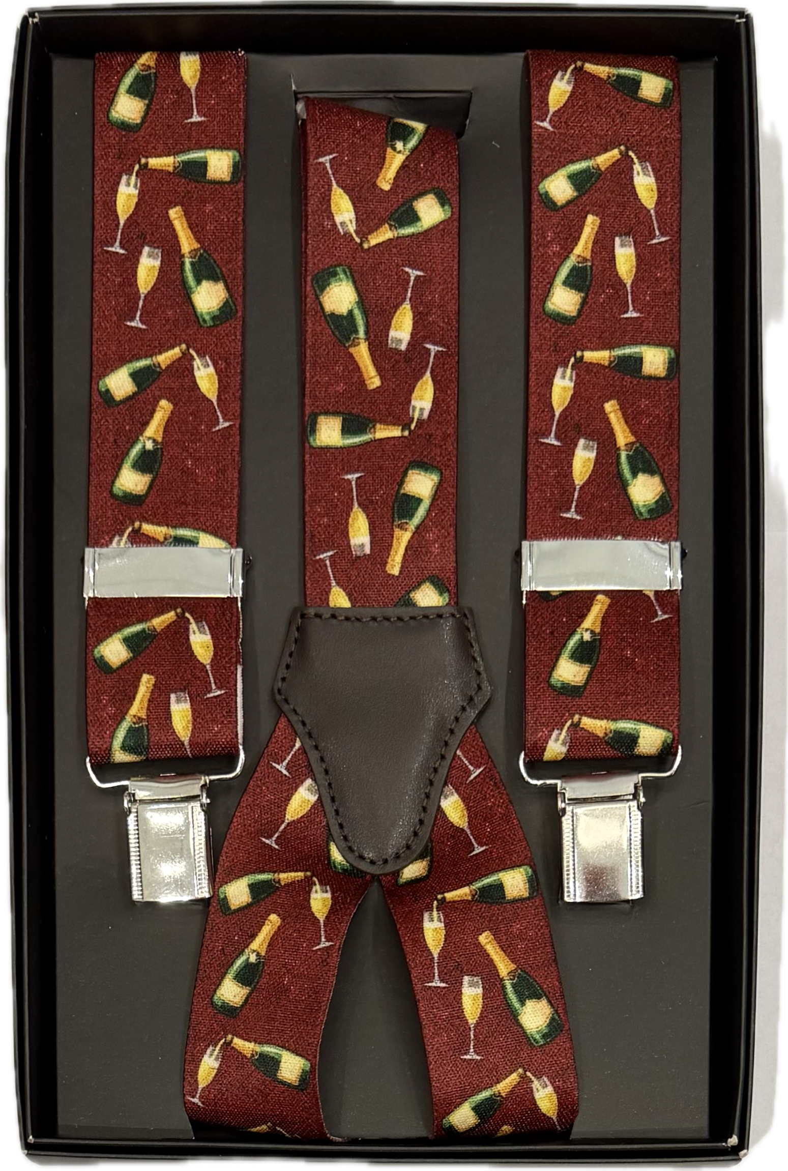 Bretelle elastico clip fantasia champagne bordeaux Monsieur