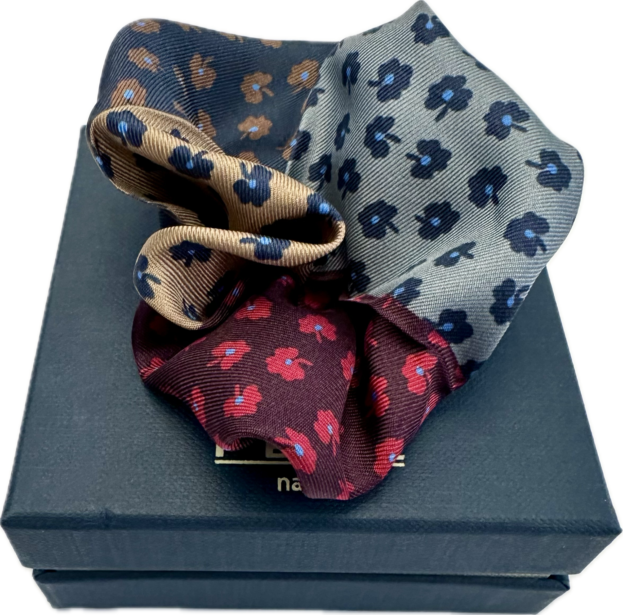 Pocket square quattro fantasie fiorellini Fefè