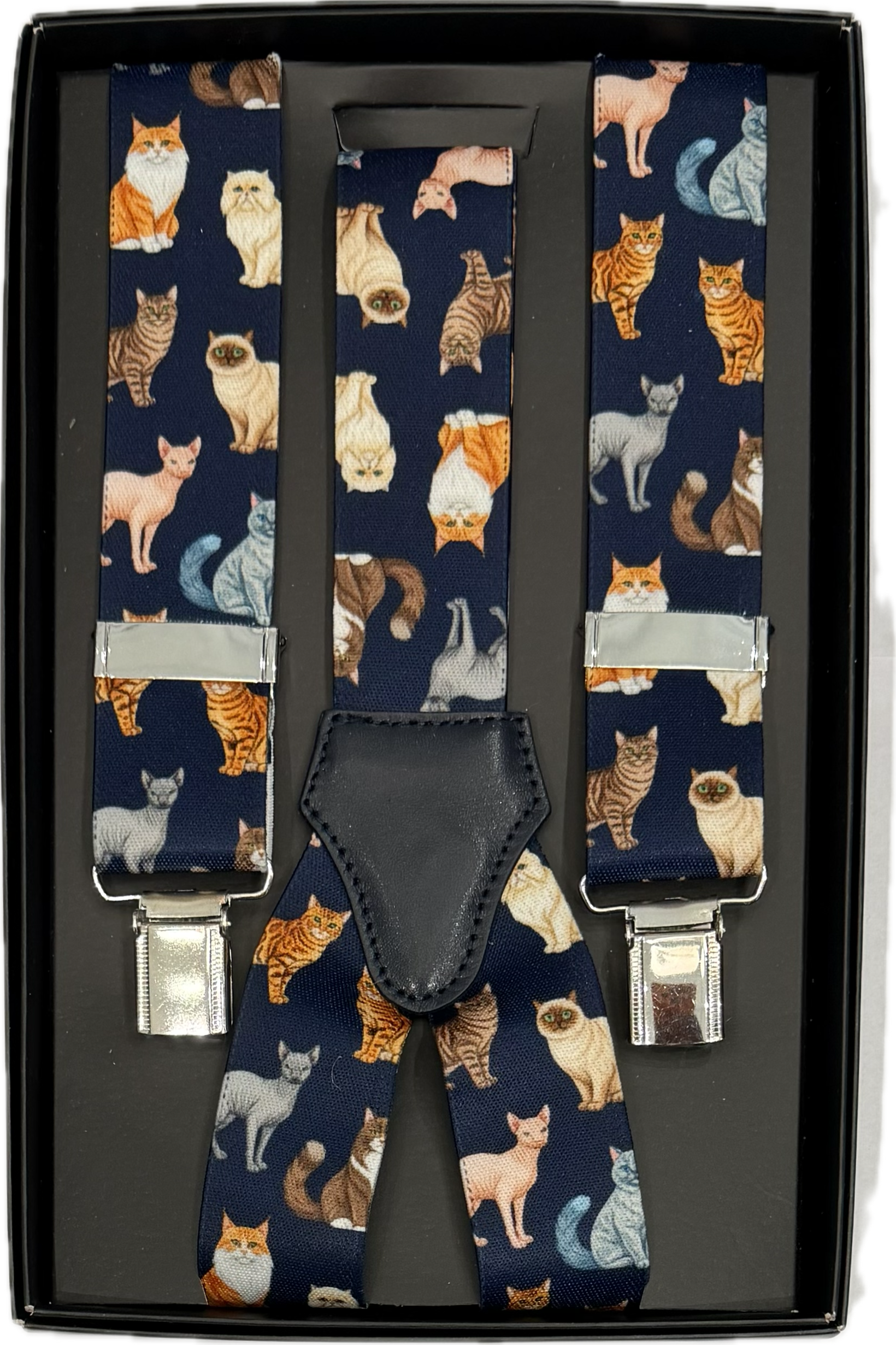 Bretelle elastico clip fantasia gatti Monsieur