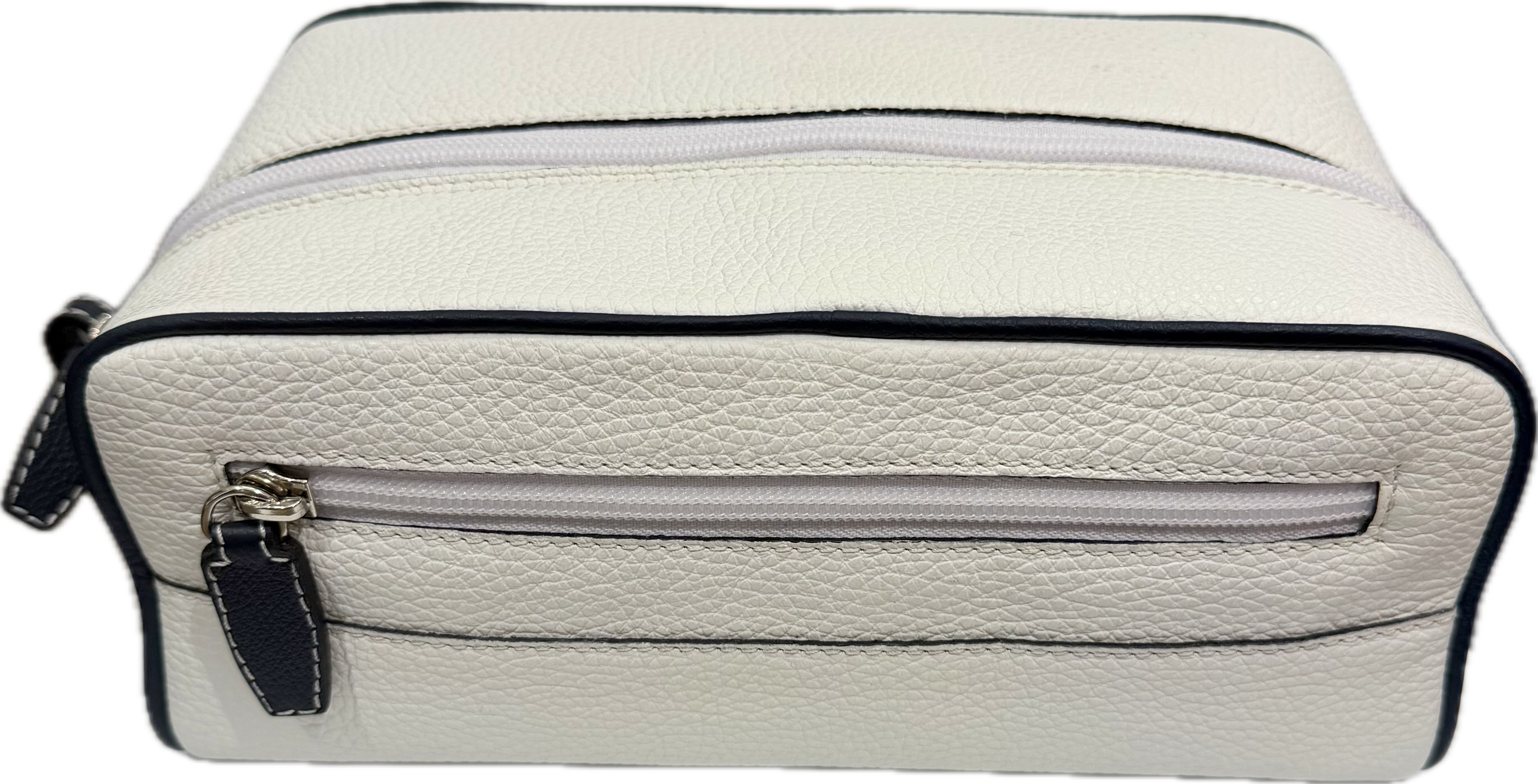 Beauty bicolore pelle bianco profilo navy Monsieur