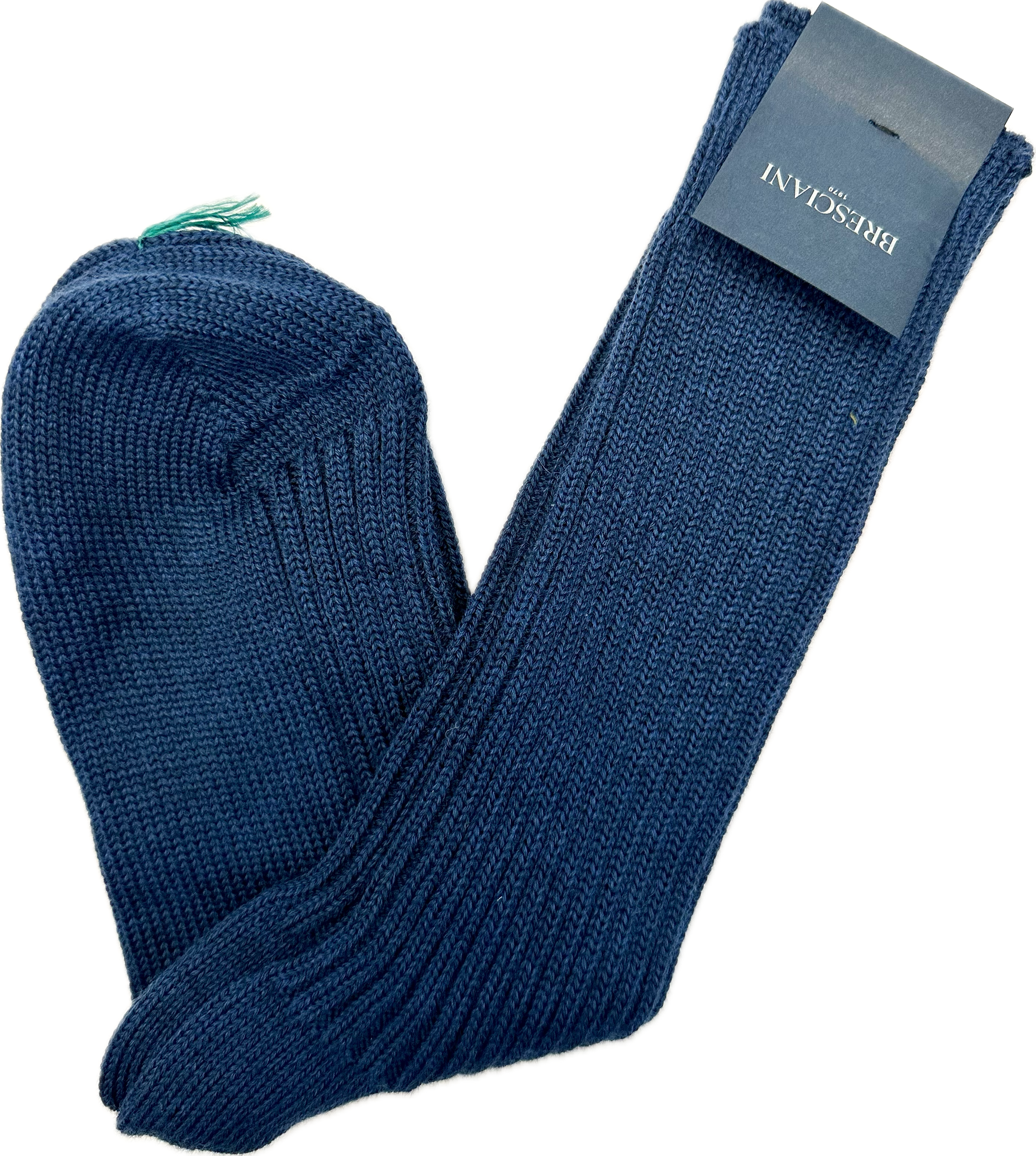 Calza corta lana tinta unita avio melange Bresciani