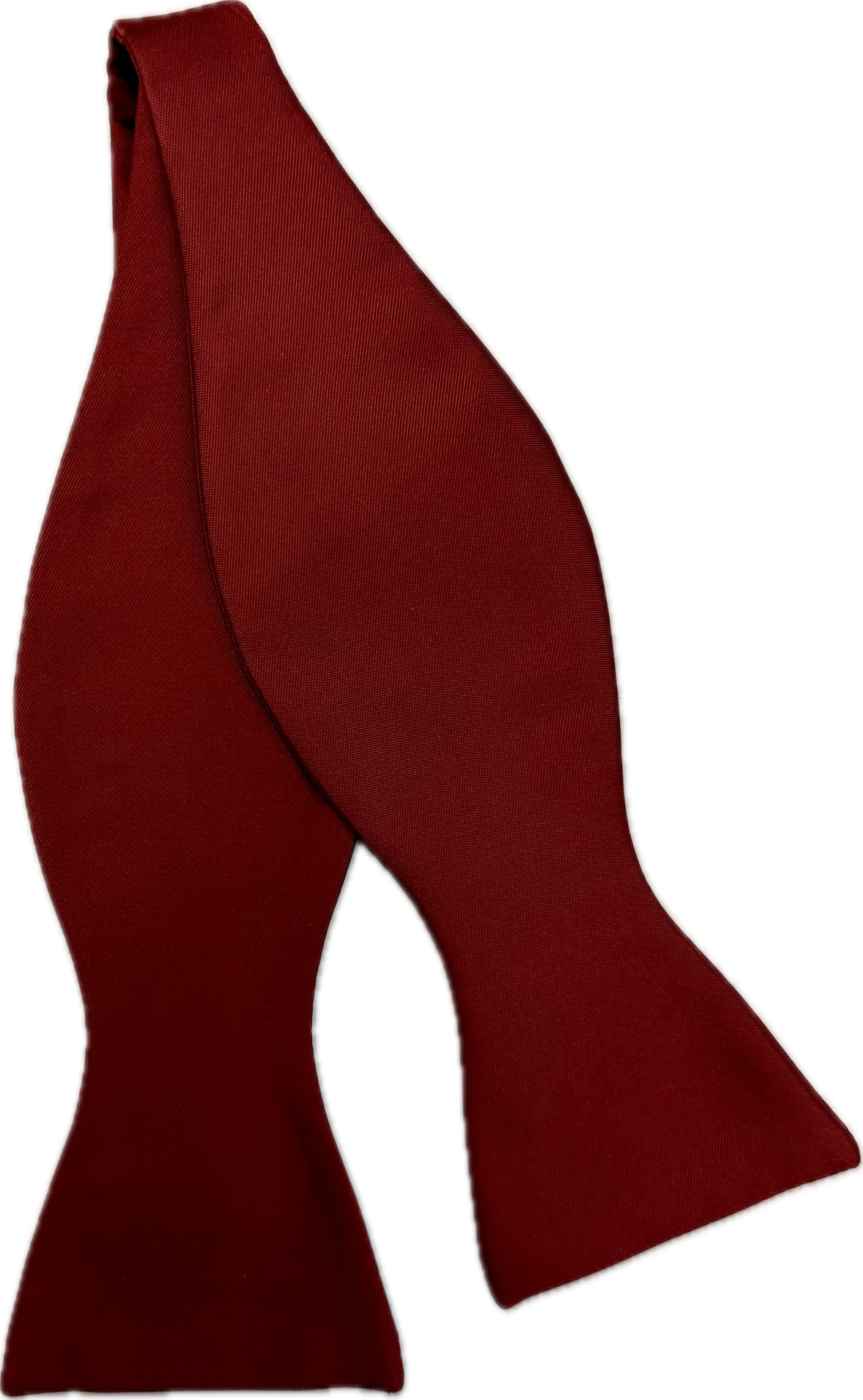 Self Bow tie seta tinta unita rosso scuro Monsieur