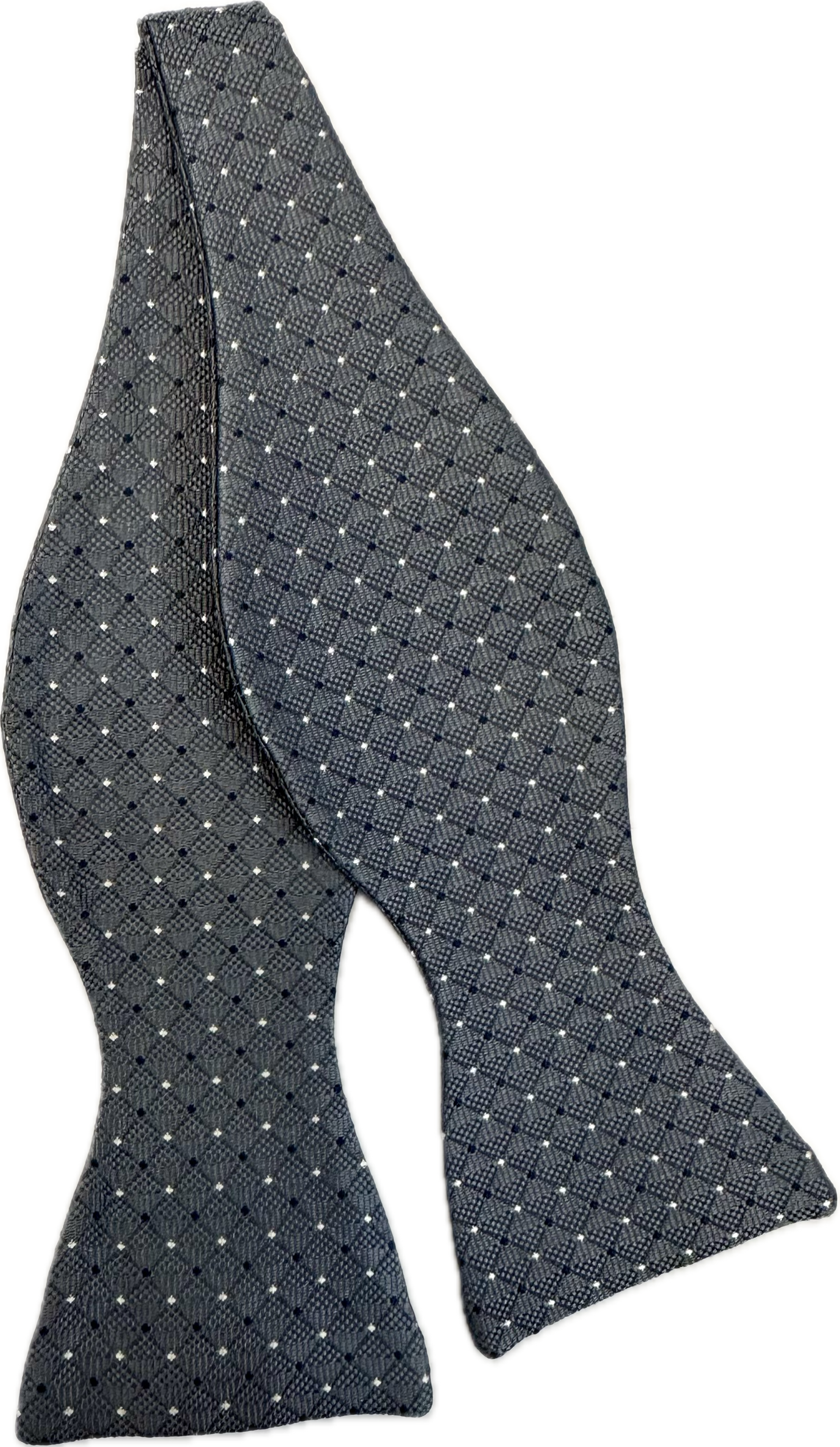 Self Bow tie seta micro fantasia grigio Monsieur