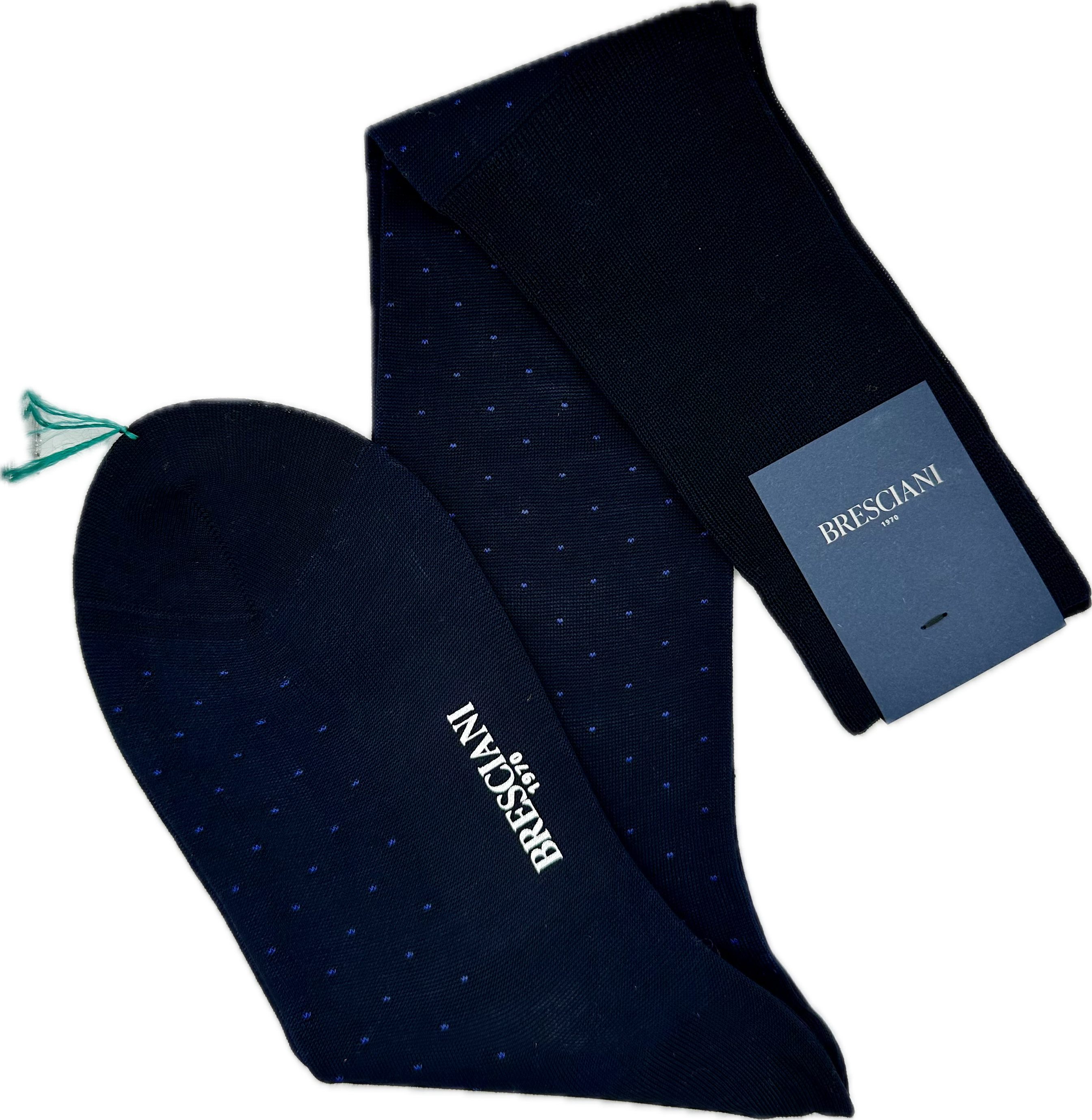 Calze micro pois blu cina Bresciani