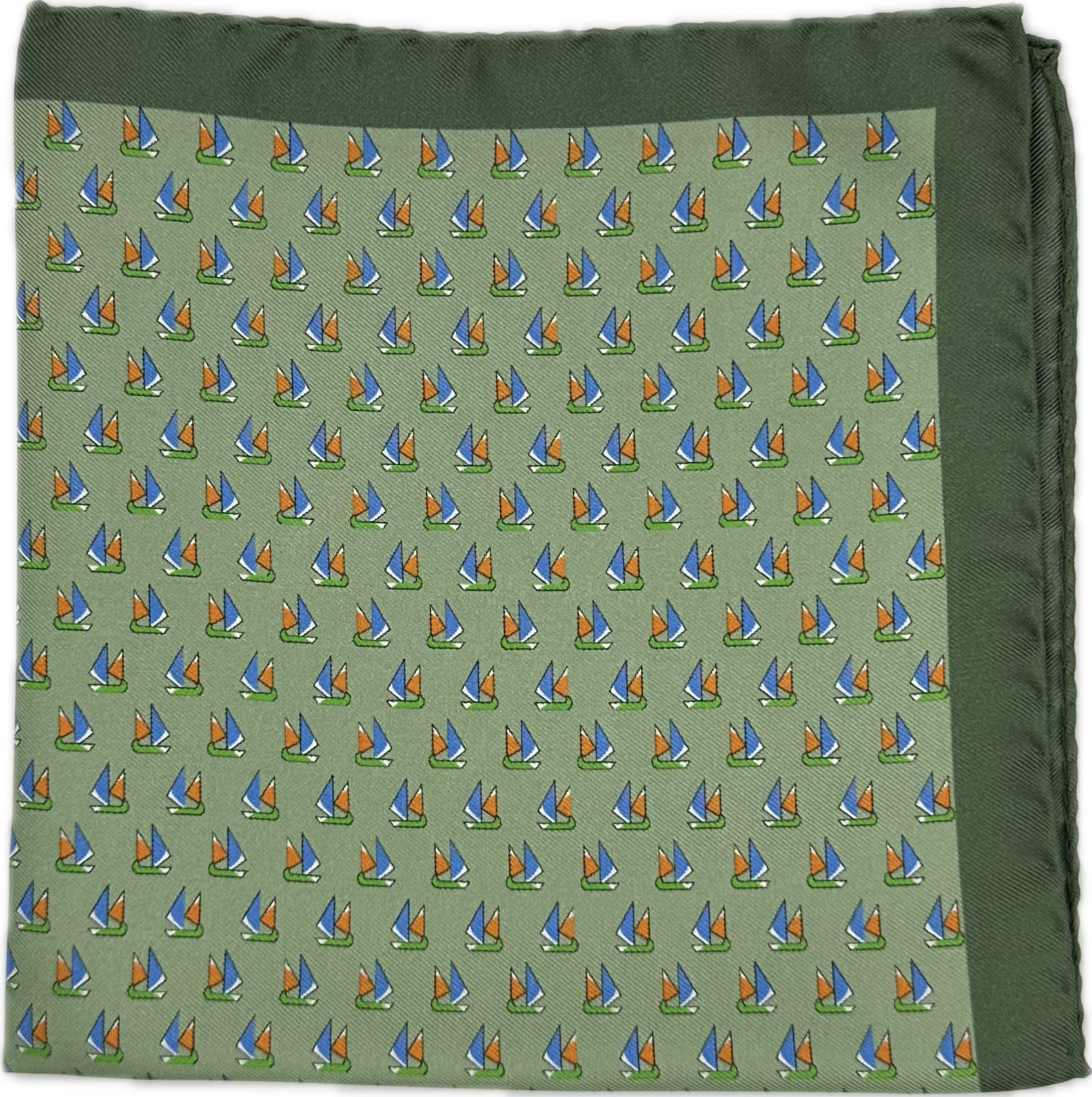 Pocket square barche verde Fefè