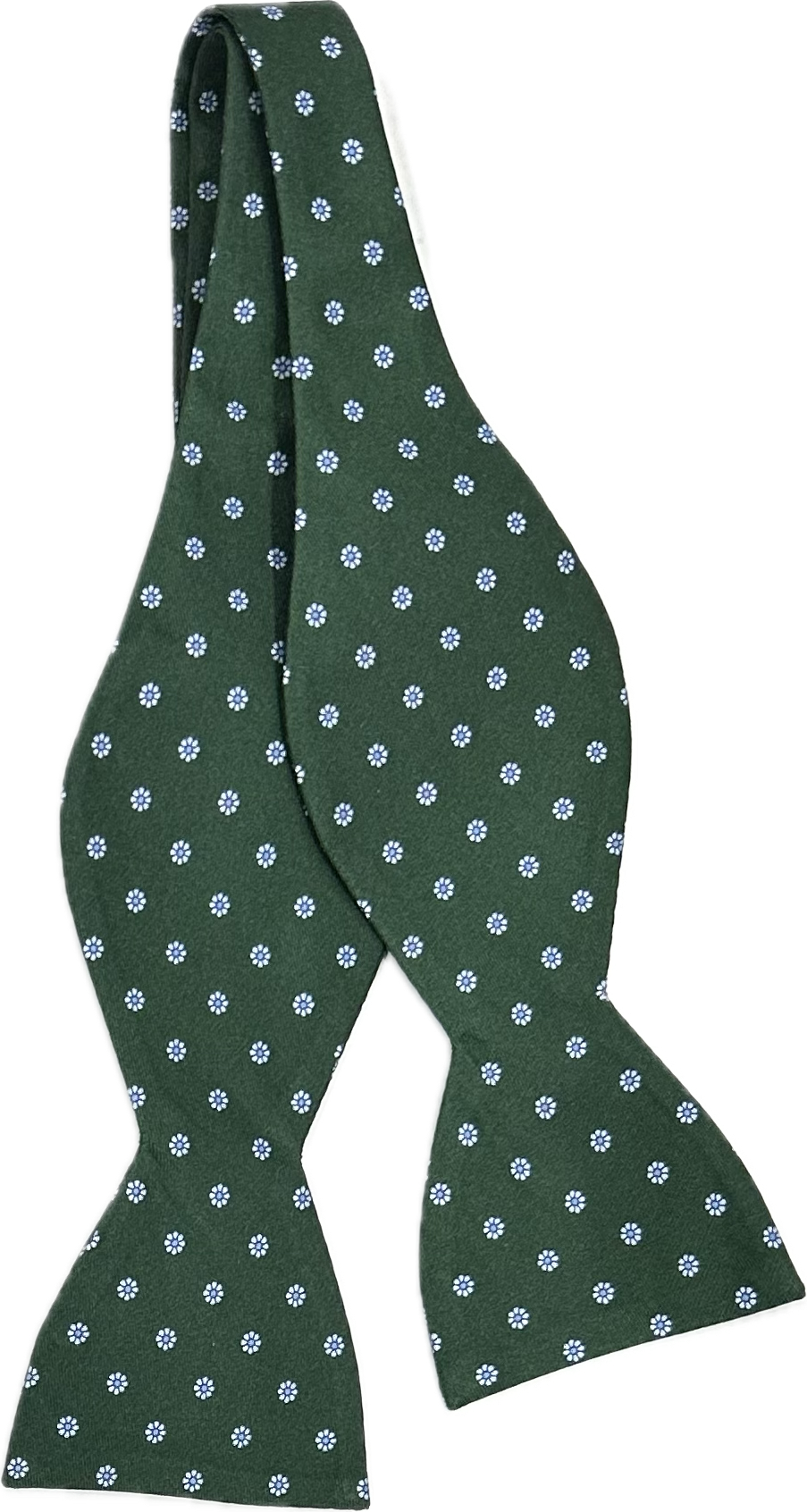 Self bow tie seta micro fantasia verde Monsieur