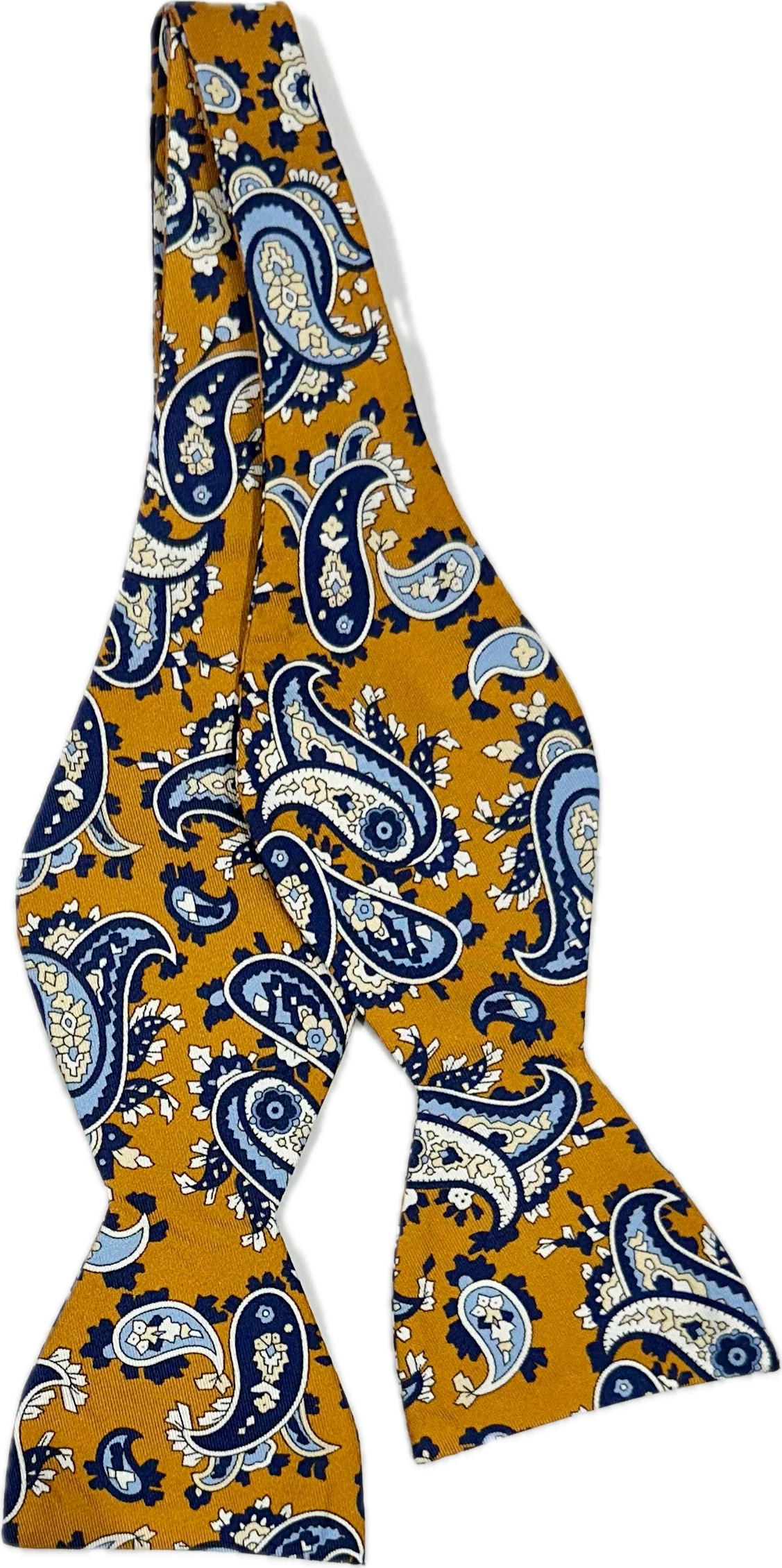 Self bow tie seta paisley gialla Monsieur