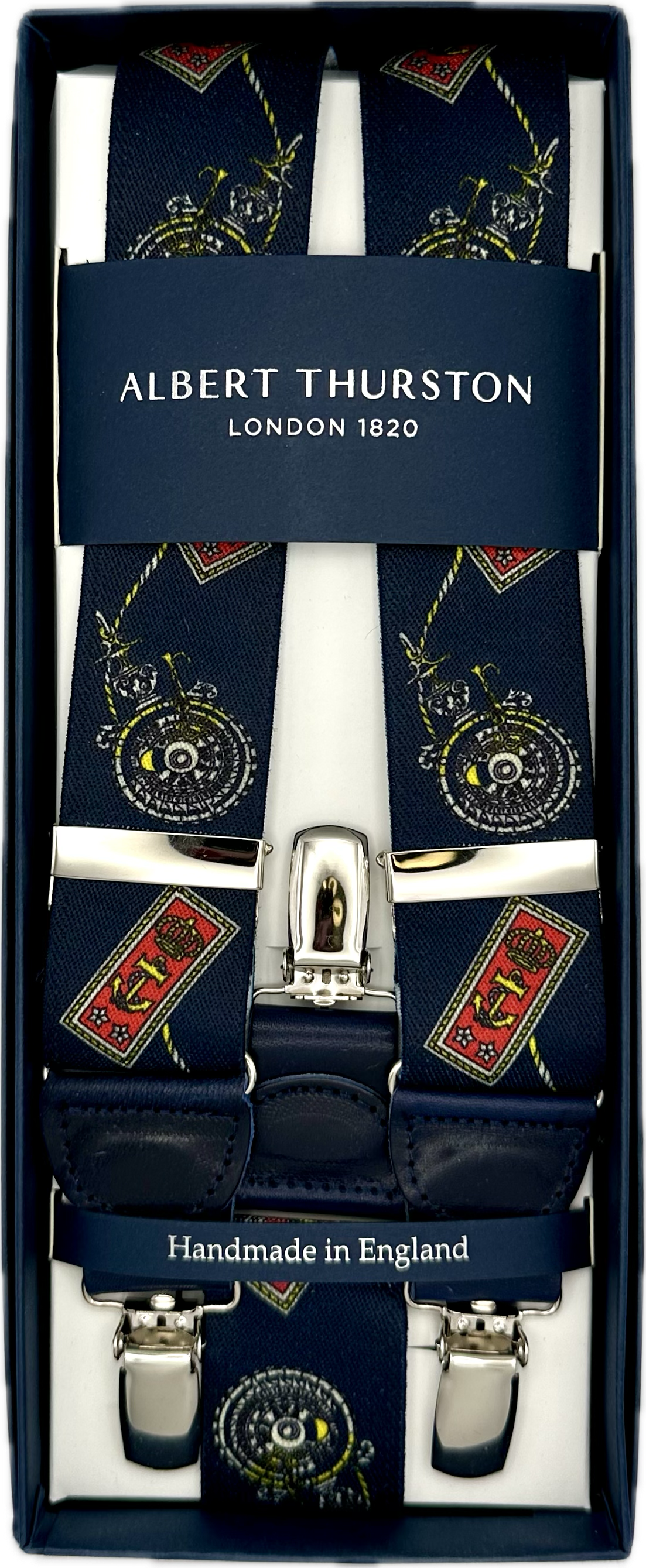 Bretelle elastico clip fantasia marinara Albert Thurston