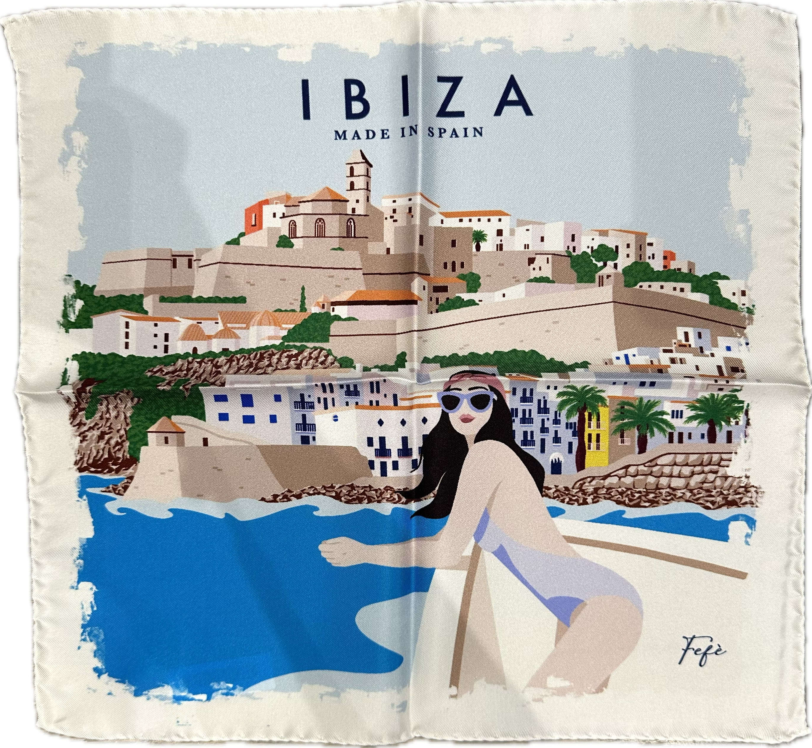 Pocket square Ibiza seta Fefè