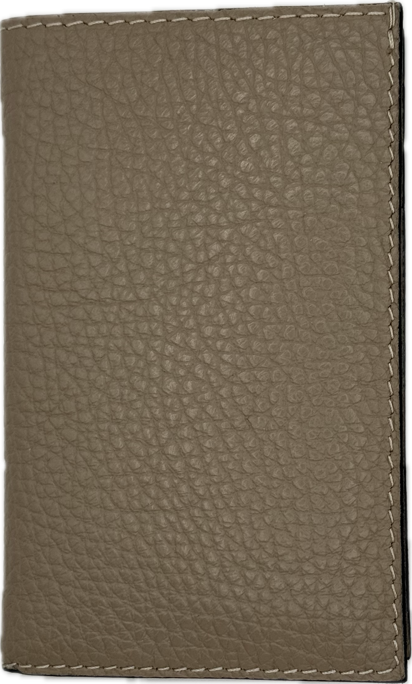Mini portafoglio pelle taupe Monsieur