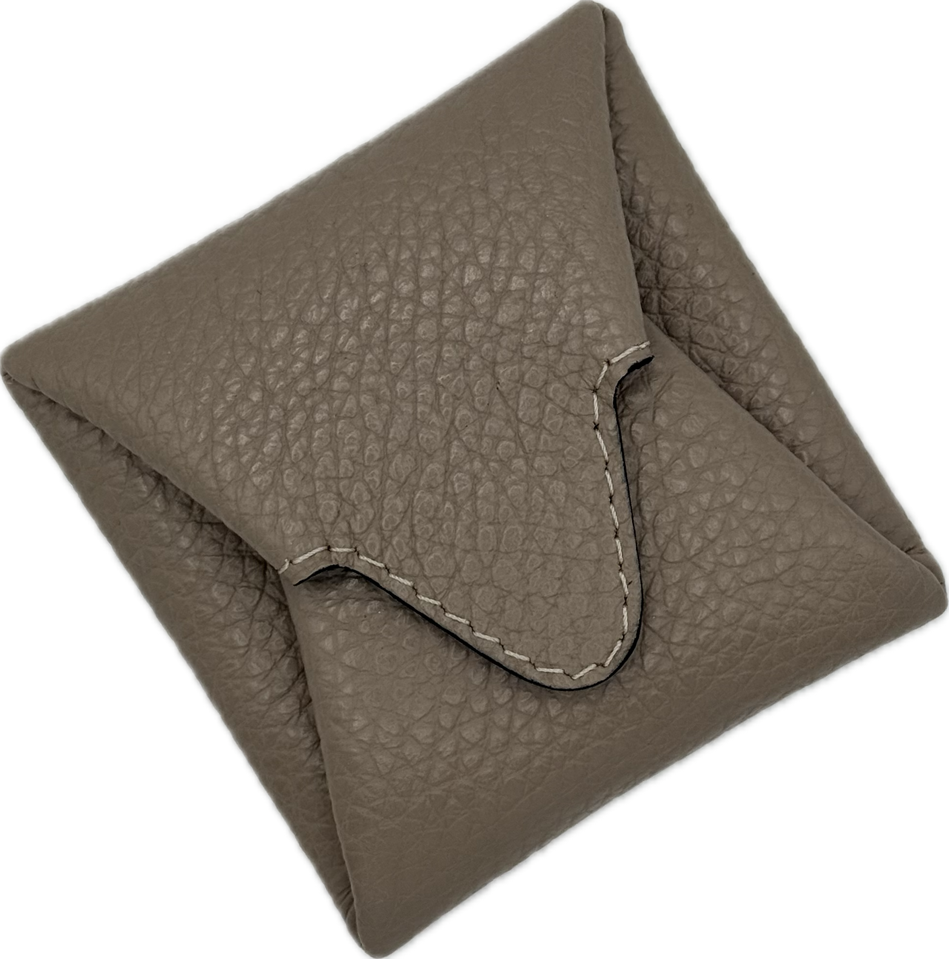 Portamonete pelle taupe Monsieur