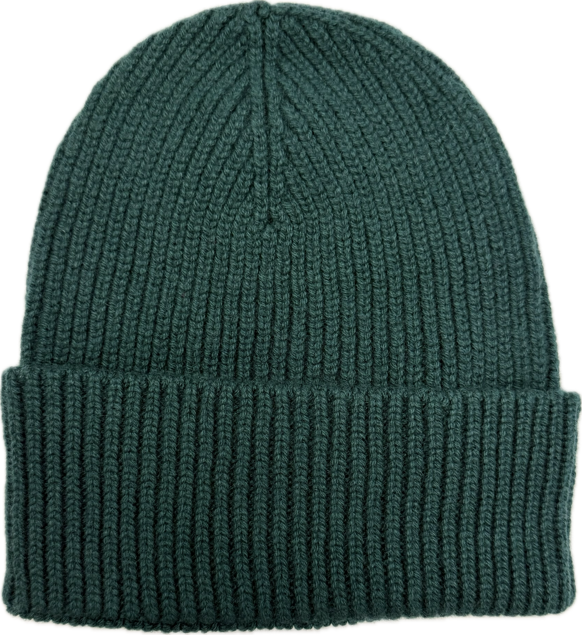 Cuffia coste strette cashmere verde bosco Monsieur