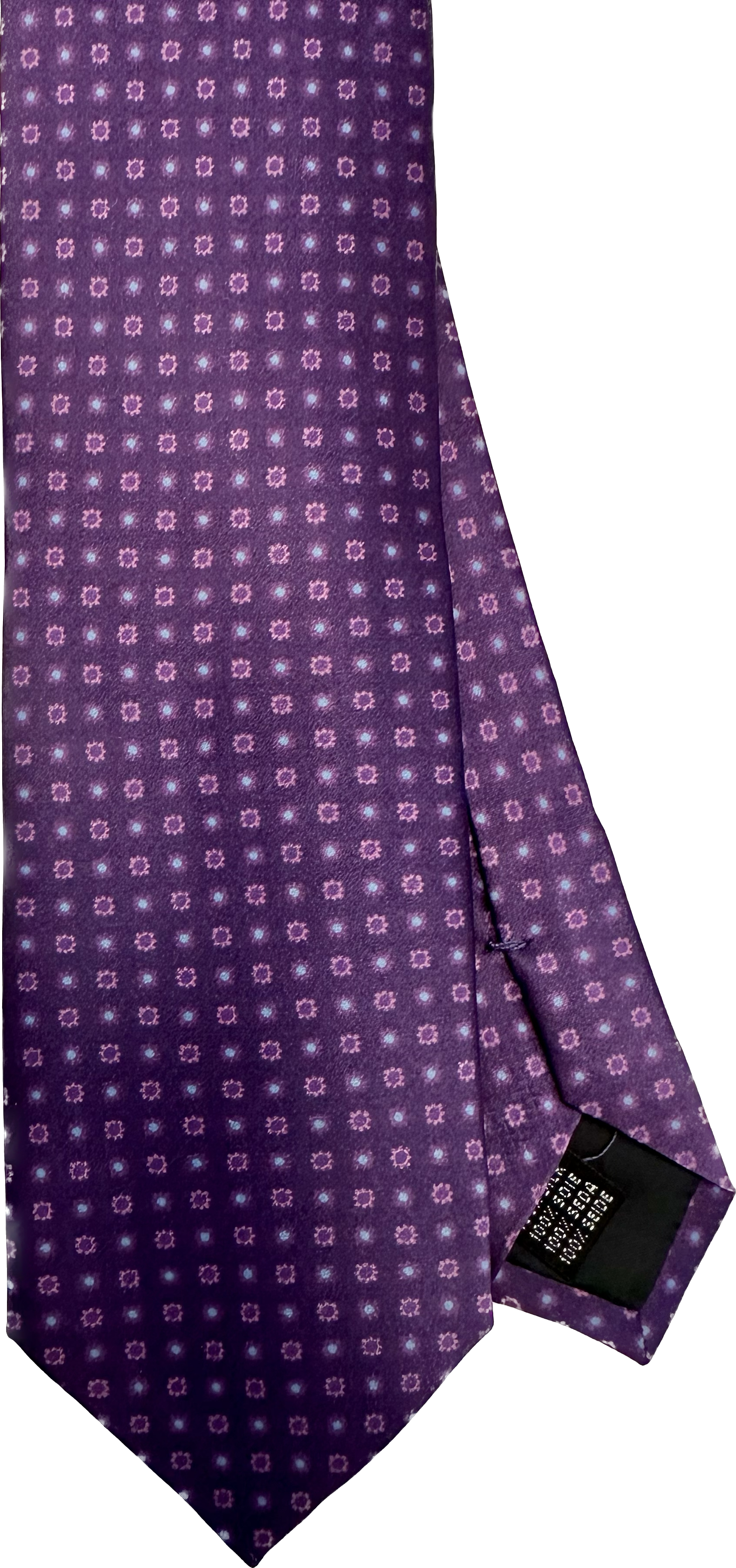 Cravatta seta micro fantasia viola Monsieur