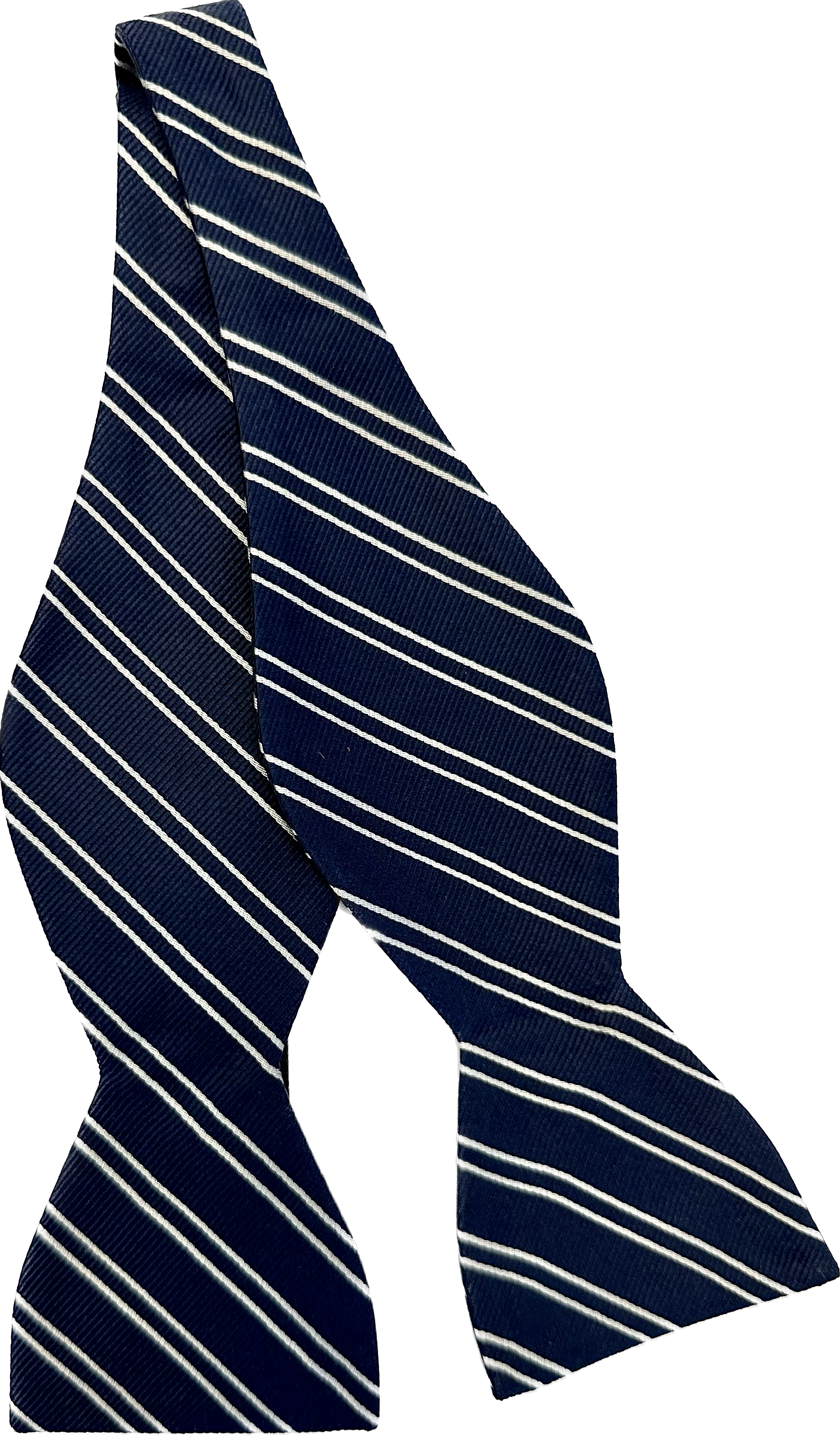 Self bow tie seta regimental blu bianco Monsieur