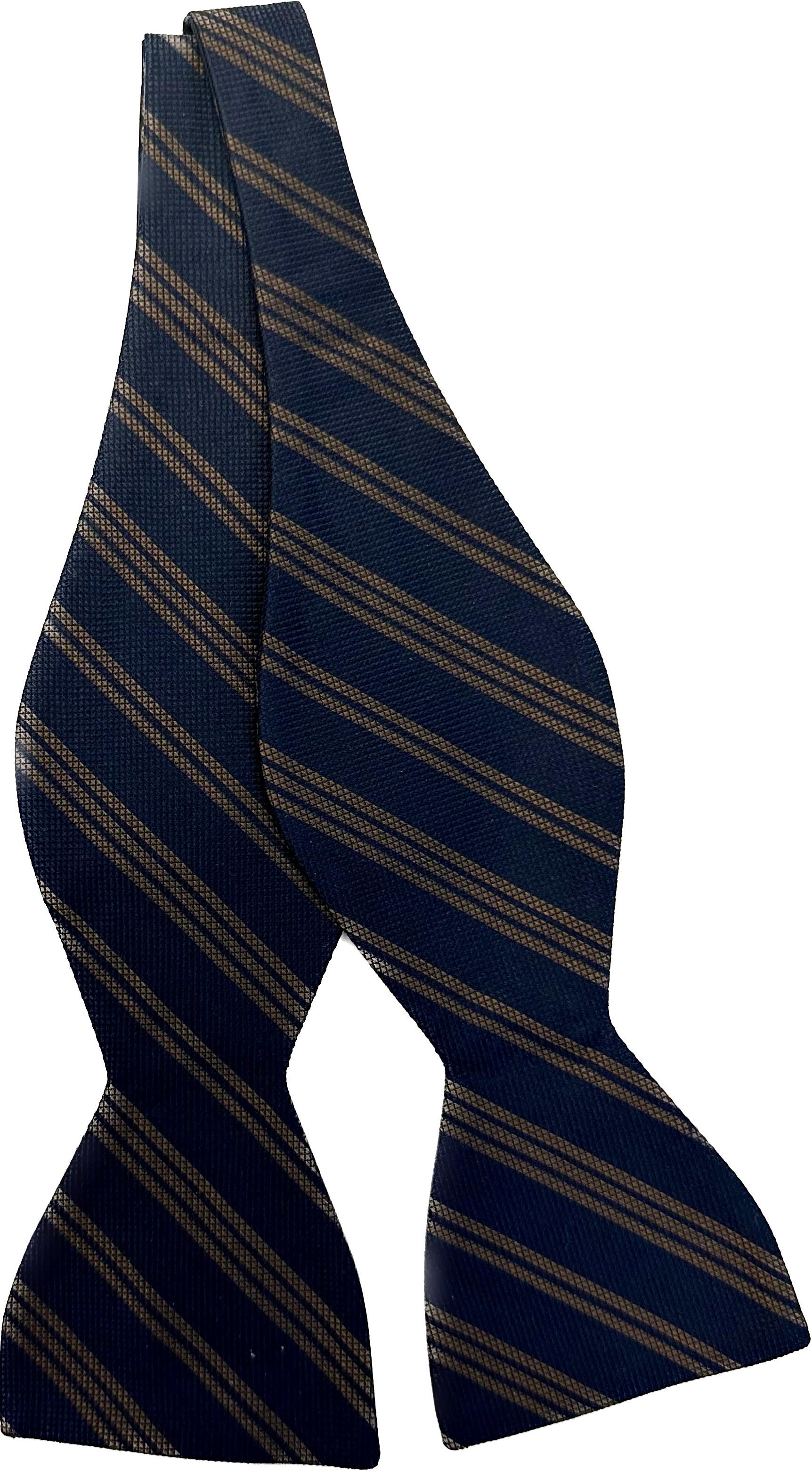 Self bow tie seta regimental moro blu Monsieur