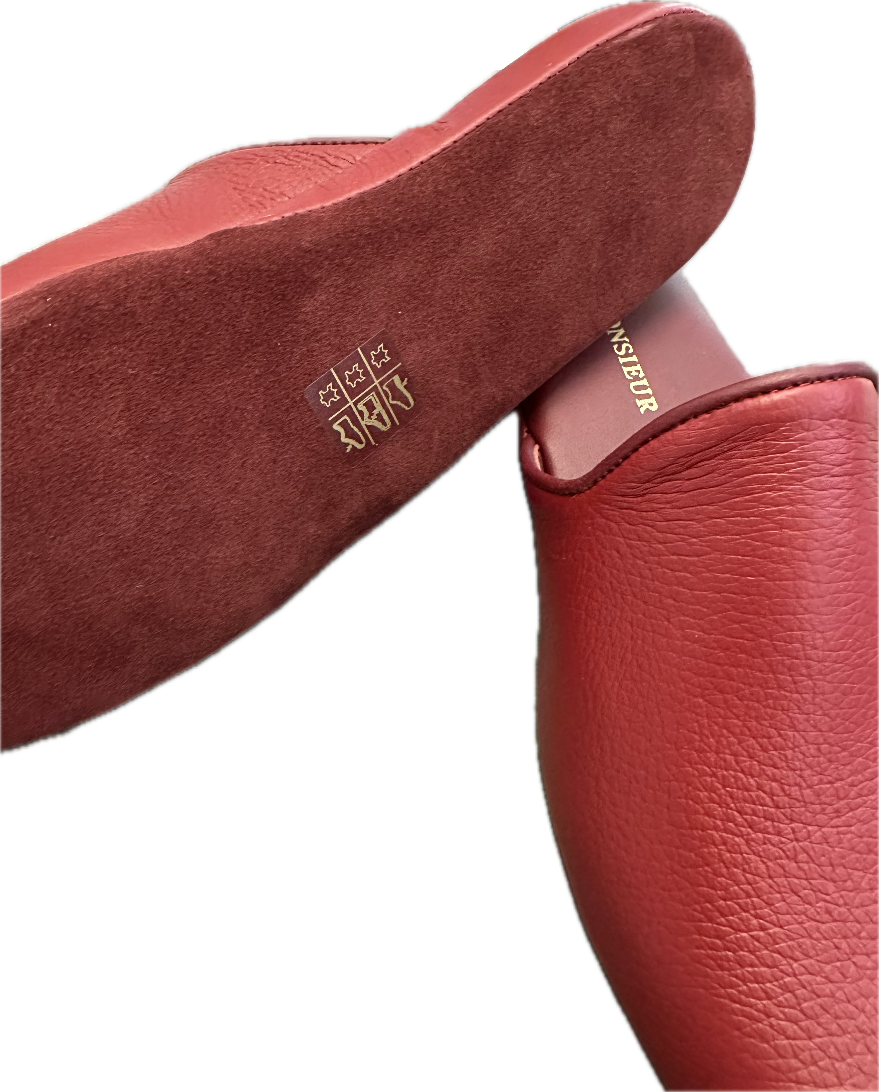 Pantofola pelle cervo bordeaux Monsieur