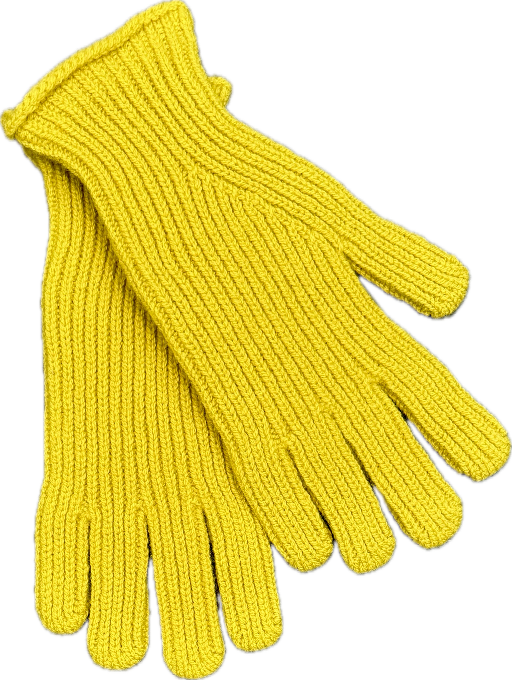 Guanto coste lambswool giallo piccalilli Robert Mackie