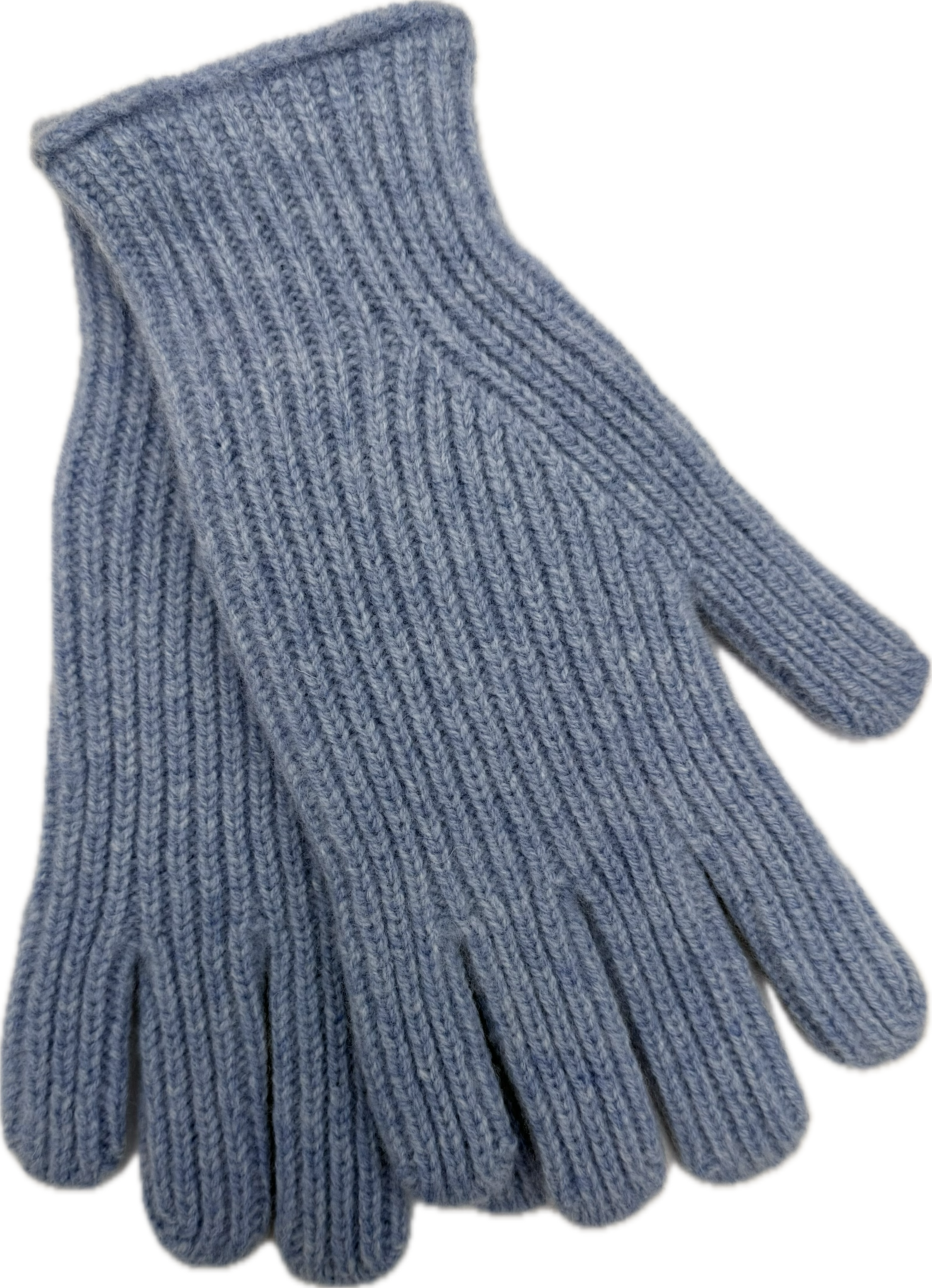 Guanto coste lambswool celeste glacier Robert Mackie