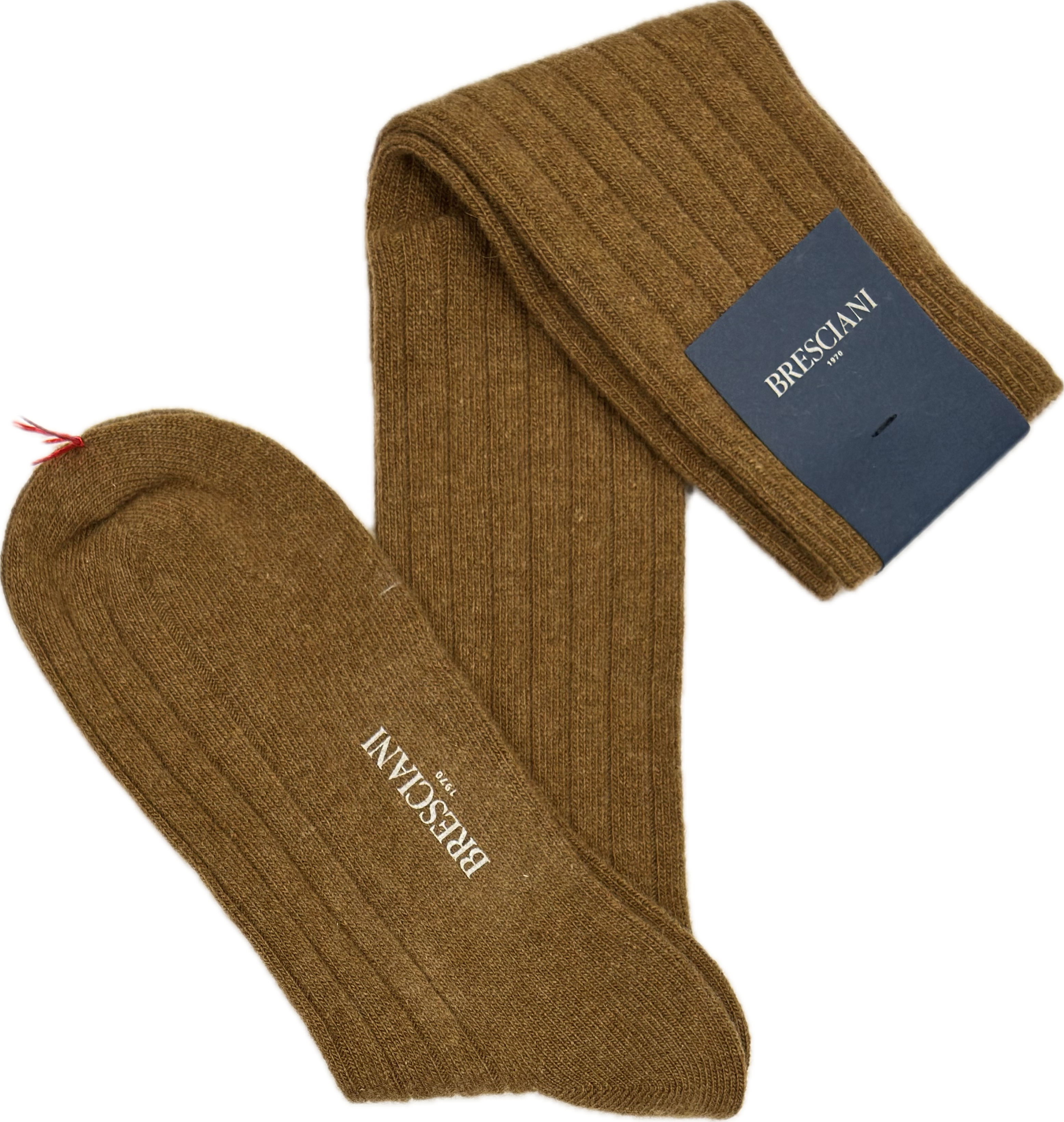 Calze lana e cashmere tinta unita moro Bresciani