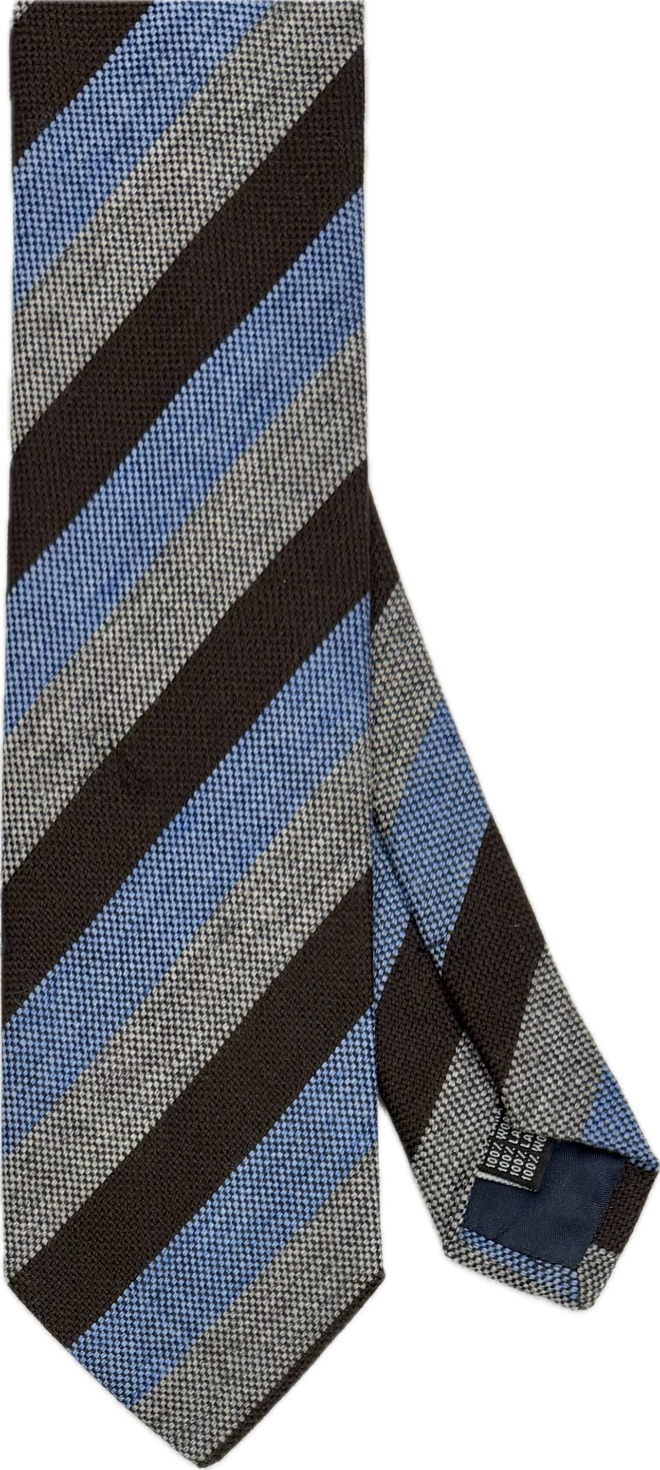 Cravatta lana regimental moro celeste grigia Monsieur