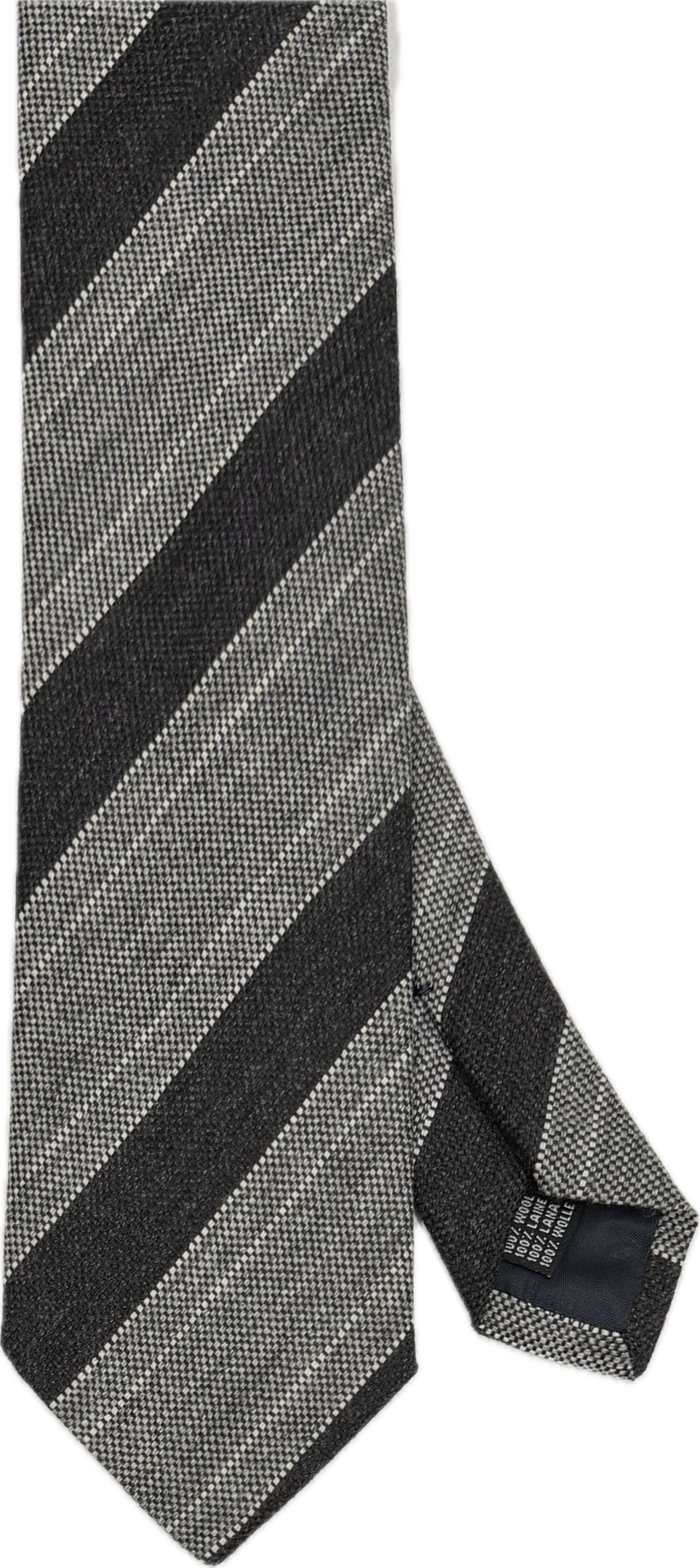 Cravatta lana regimental grigia antracite Monsieur