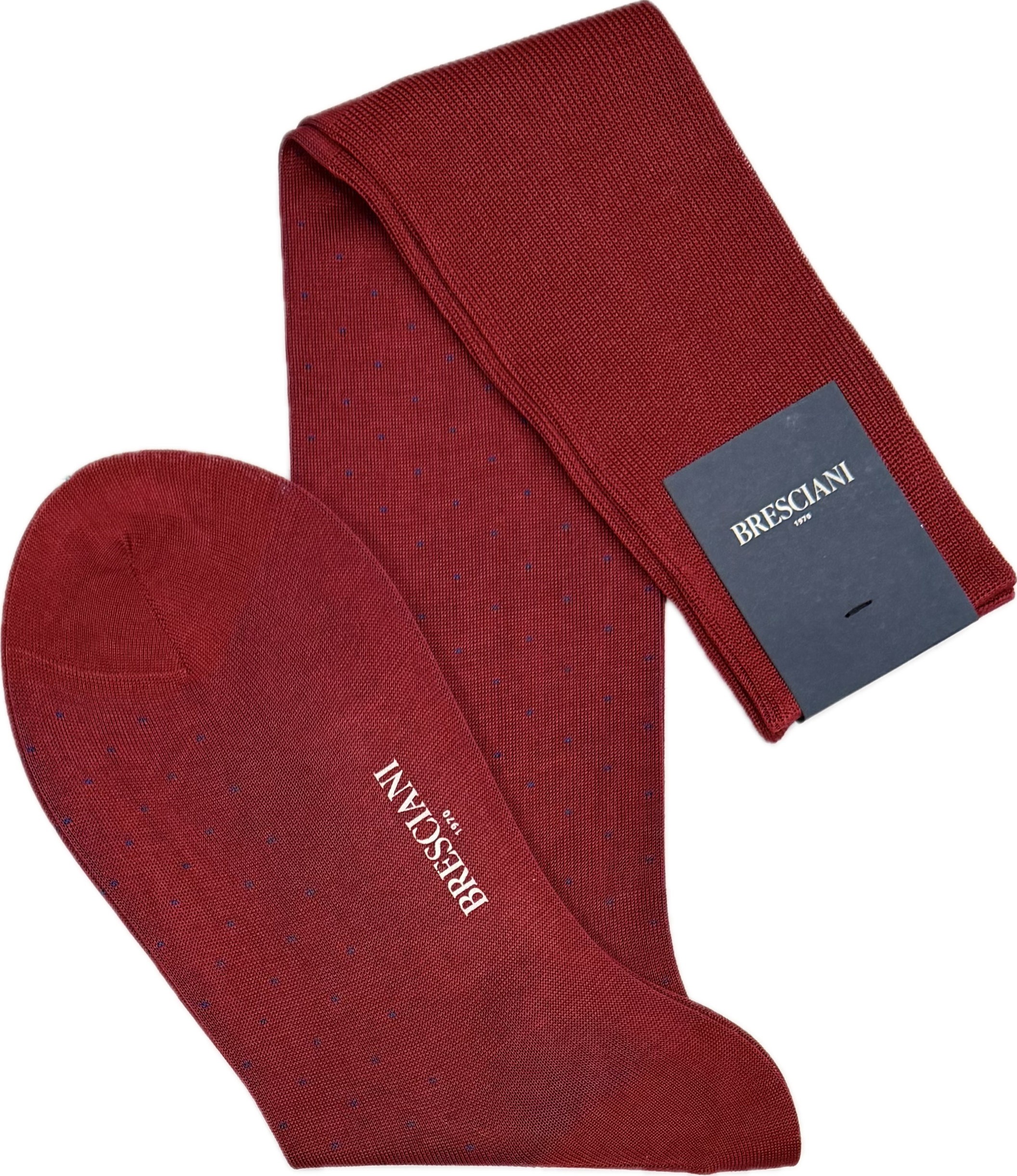 Calze micro pois granata elettrico Bresciani