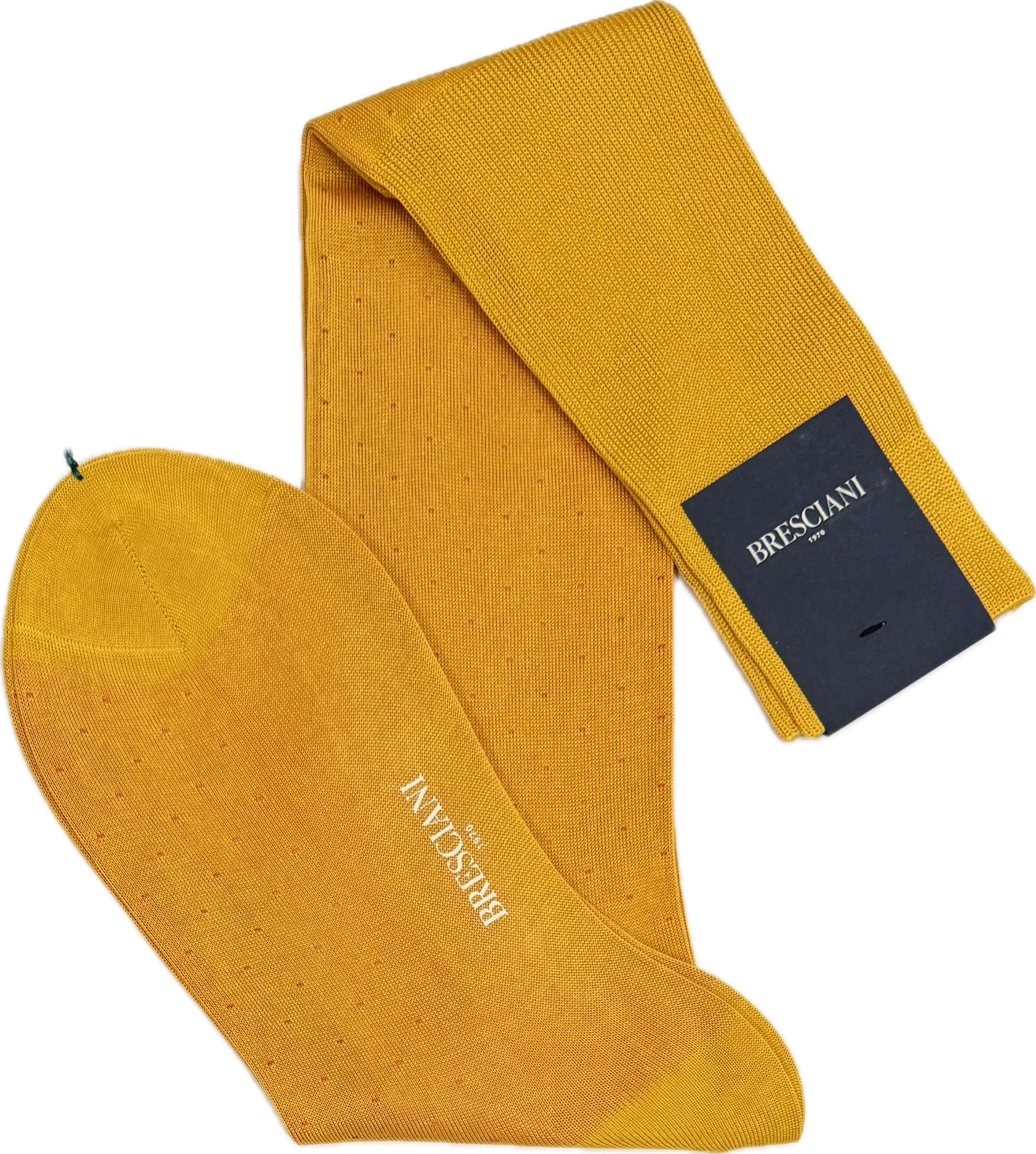 Calze micro pois paglia arancio Bresciani