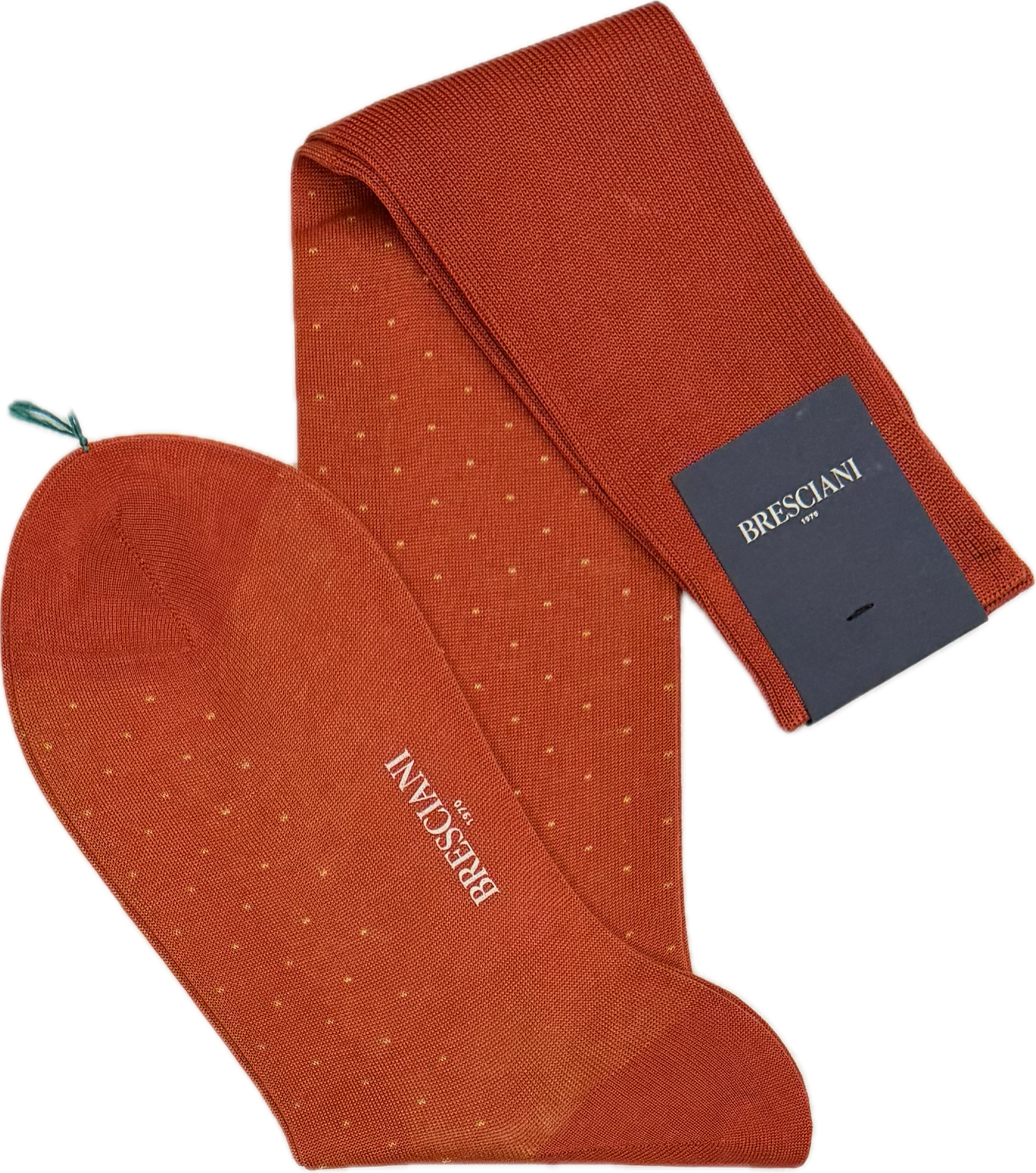Calze micro pois mattone lemon Bresciani