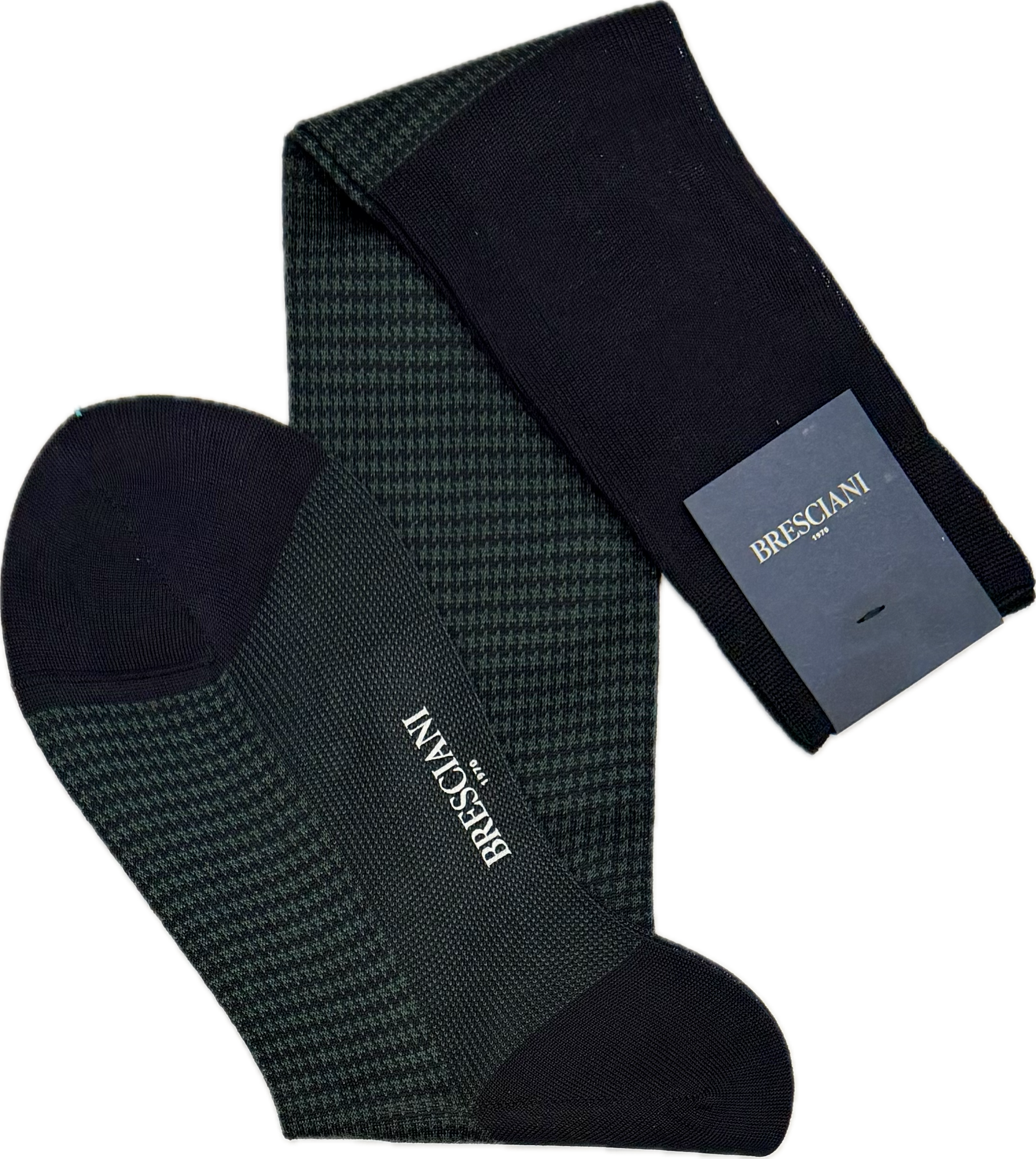 Calze pied de poule blu verdone Bresciani