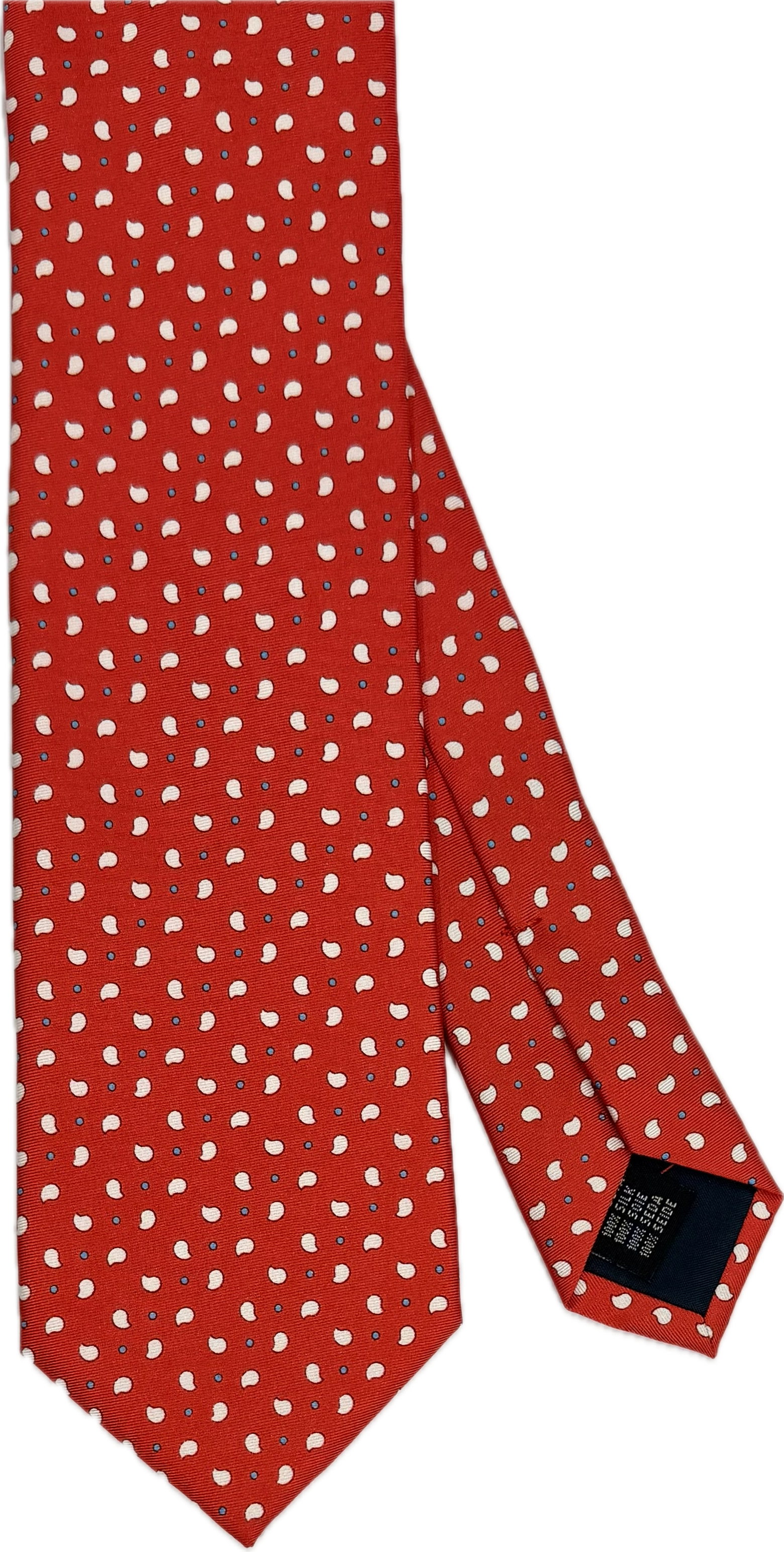 Cravatta seta mini paisley rossa Monsieur