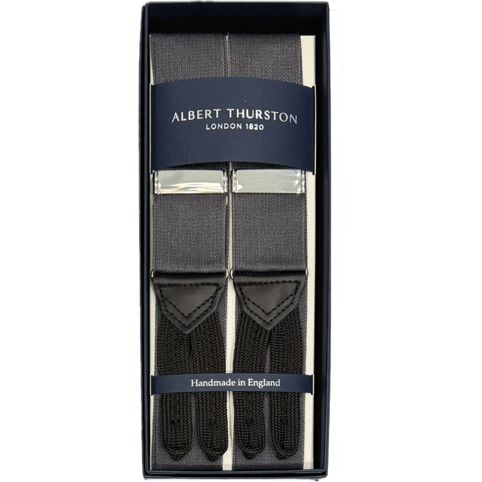 Bretelle barathea tinta unita dark grey Albert Thurston