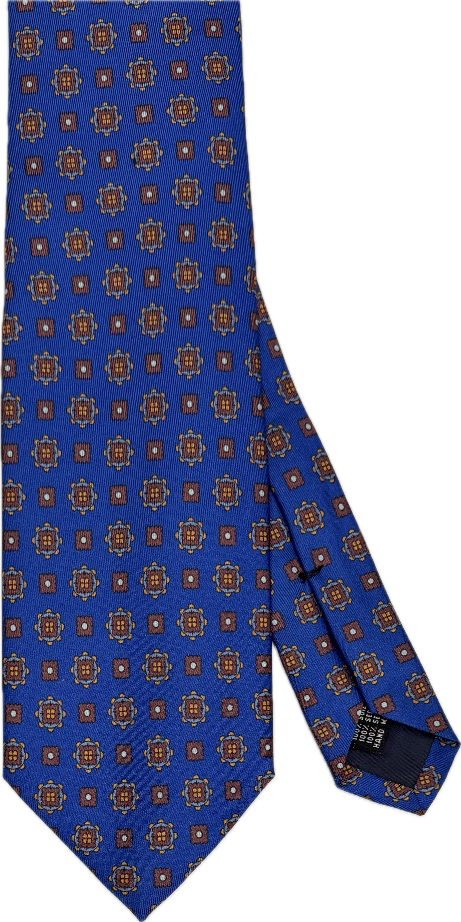 Cravatta seta quadratino blu chiaro Monsieur