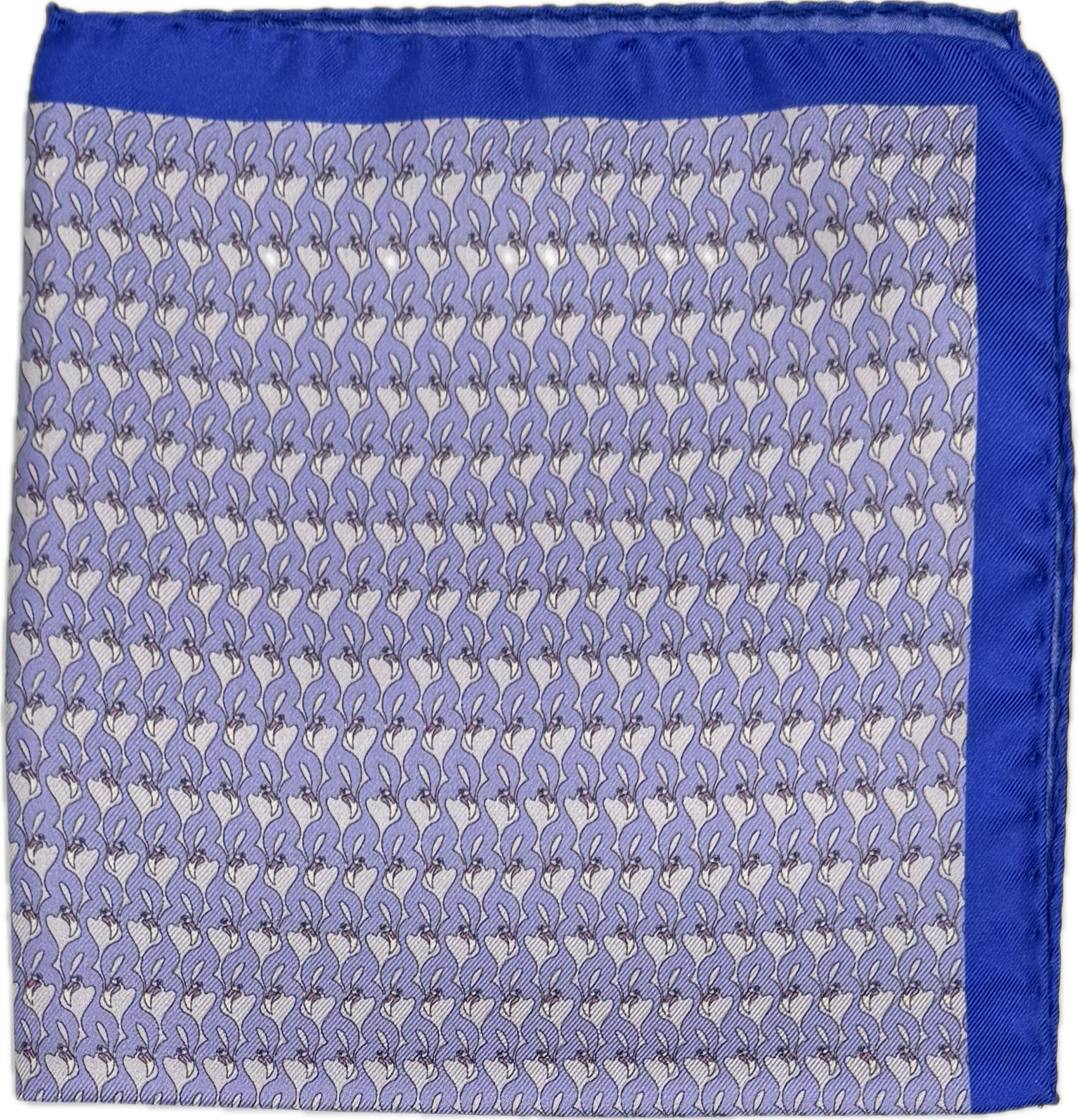 Pocket square seta fantasia fiori lilla Fefè