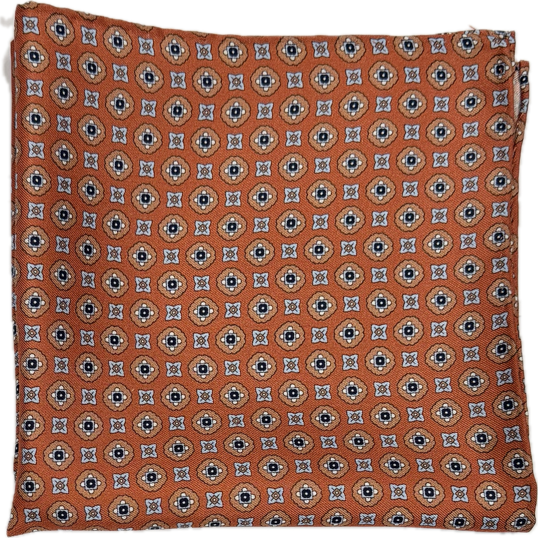 Pocket square seta fantasia cravatta arancione Monsieur