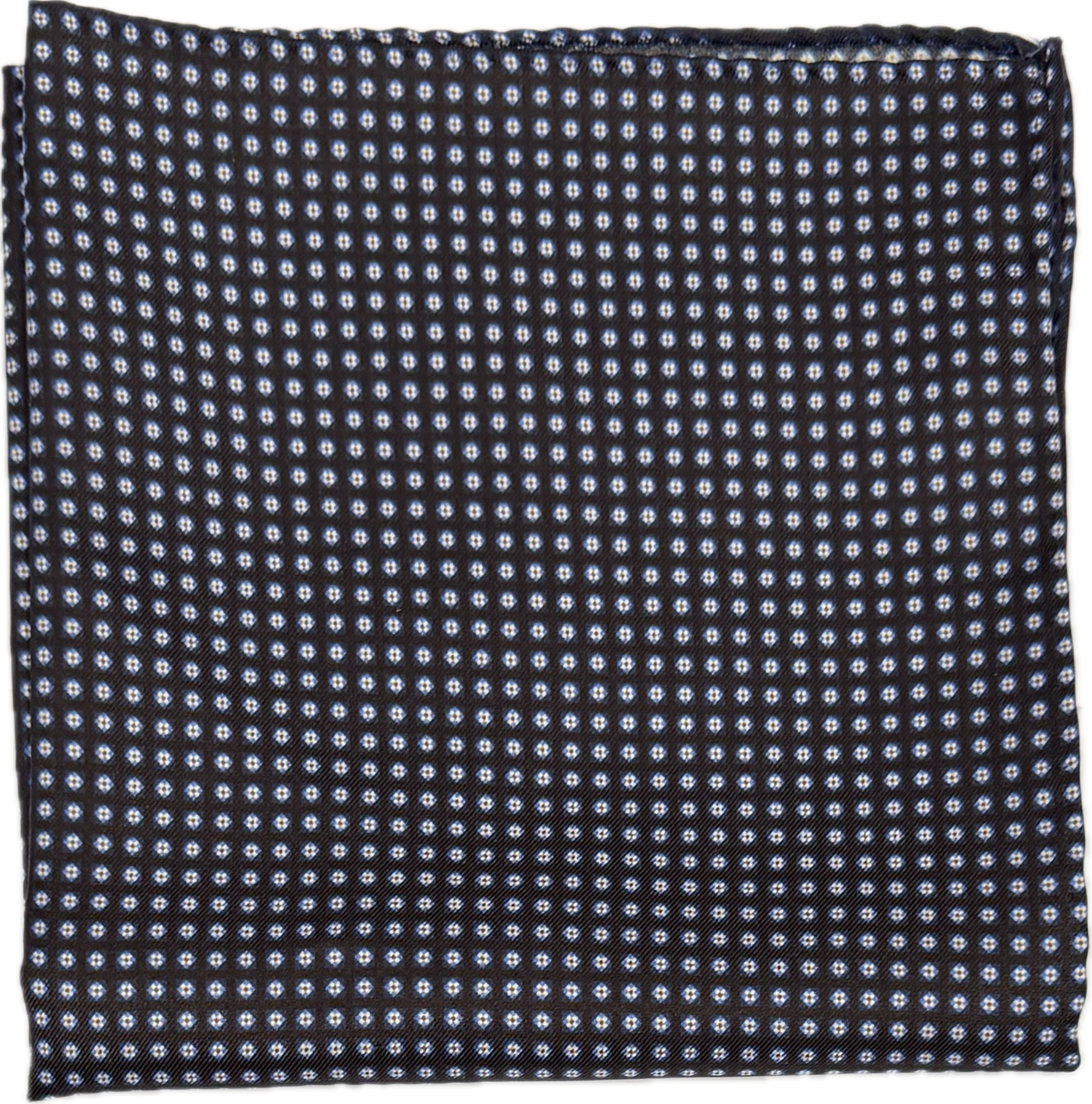 Pocket square seta micro fantasia cioccolato Monsieur