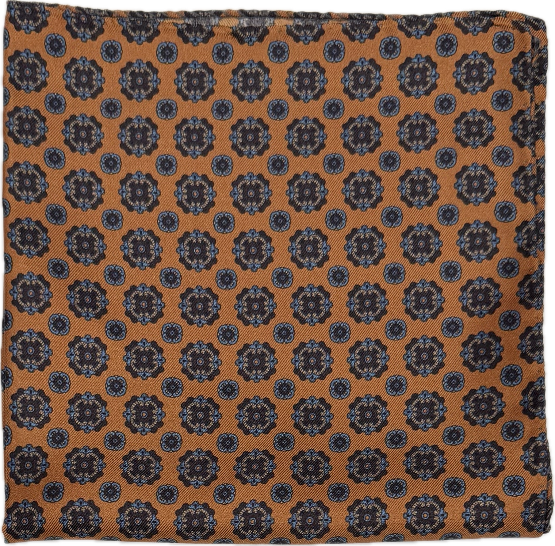 Pocket square seta fantasia geometrica bruciato Monsieur