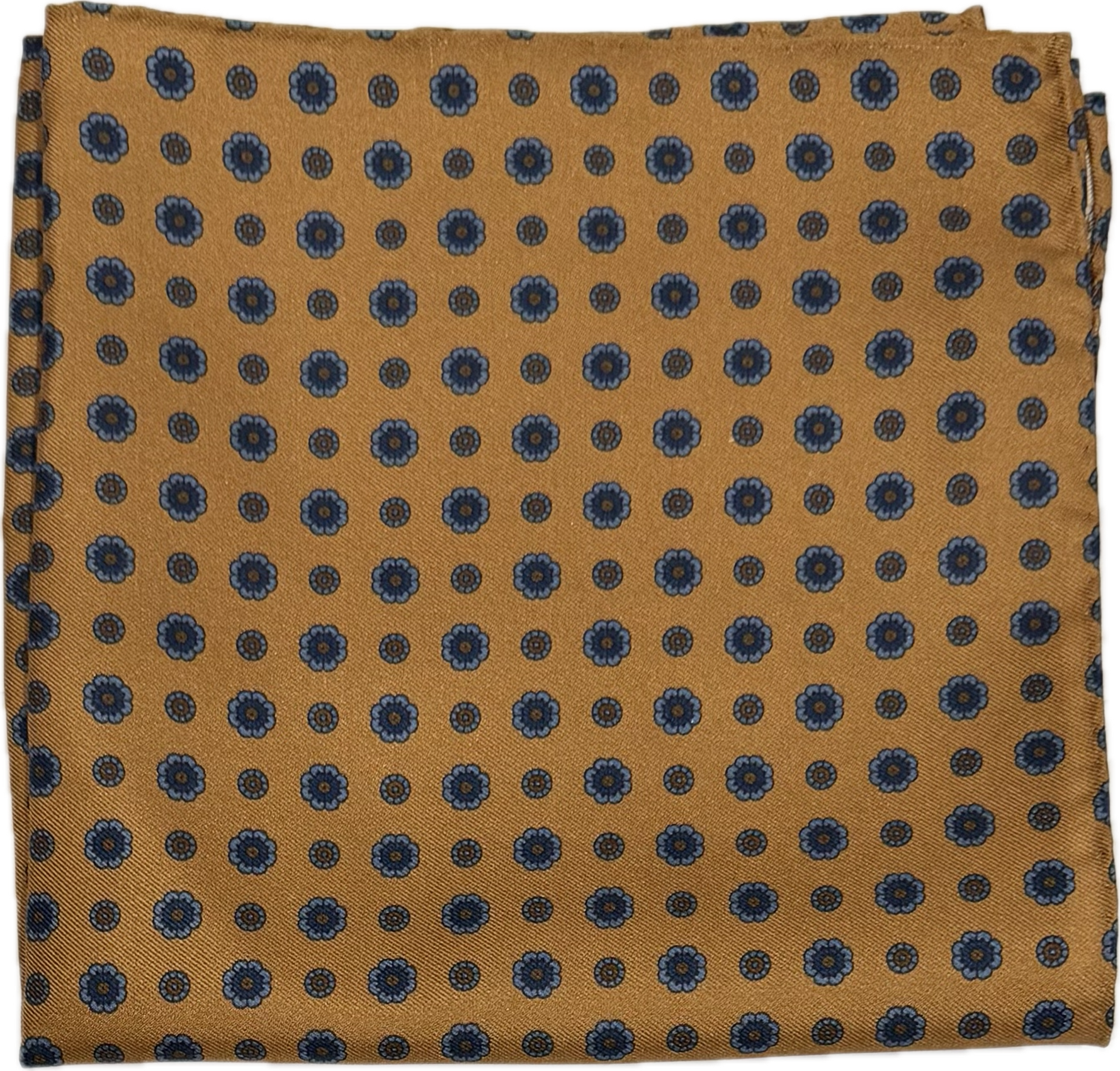 Pocket square seta fantasia geometrica tabacco Monsieur