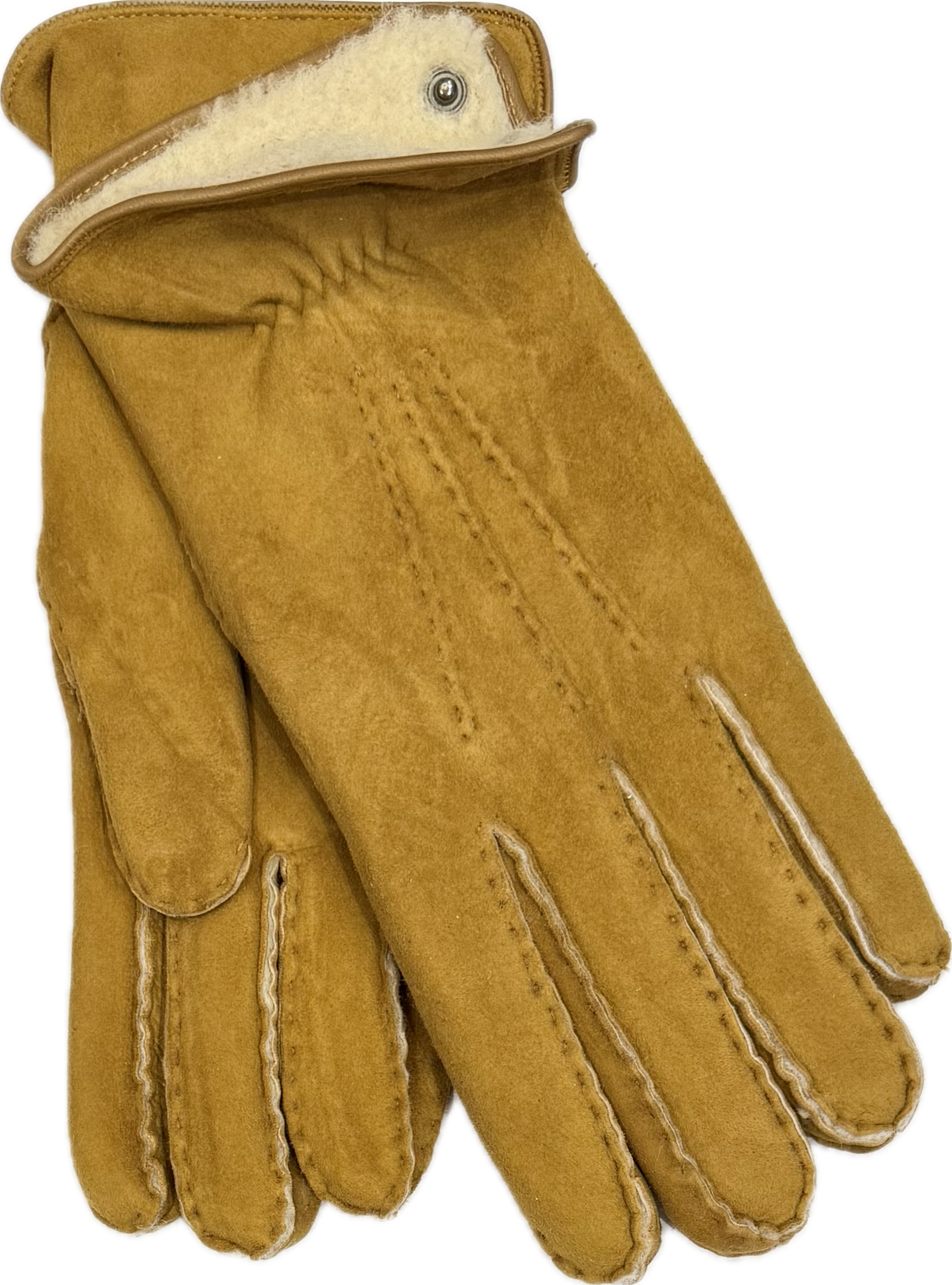 Guanto scamosciato lambskins chestnut Monsieur