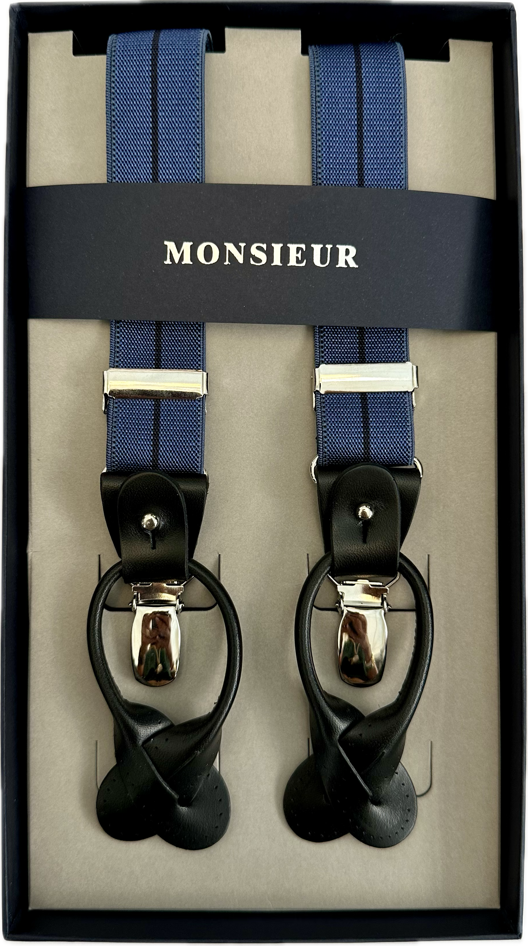 Bretelle strette regimental avio navy Monsieur