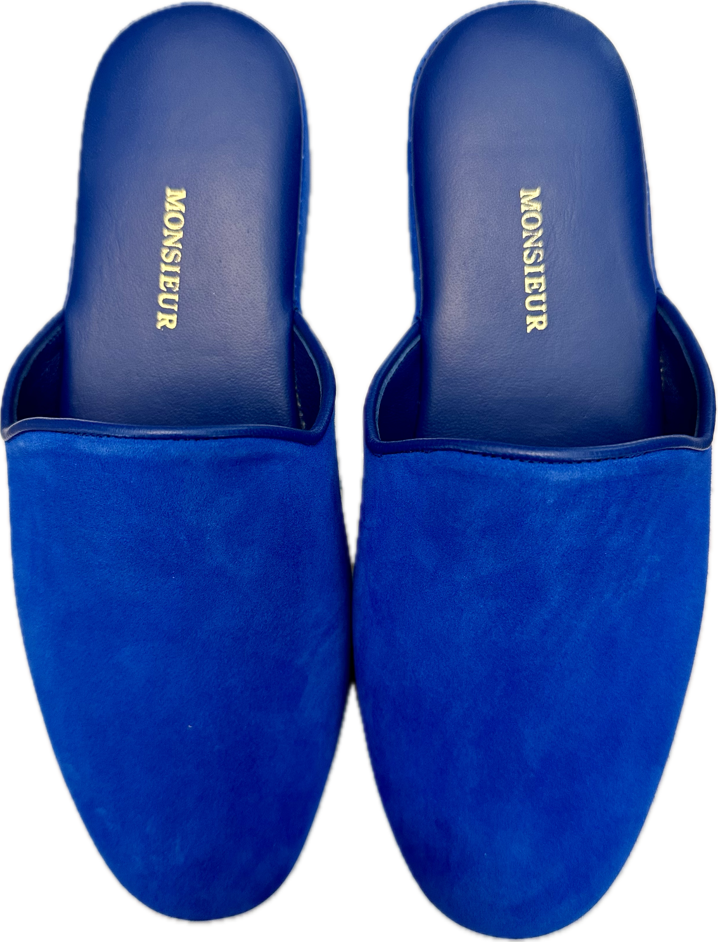 Pantofola suede blu royal Monsieur