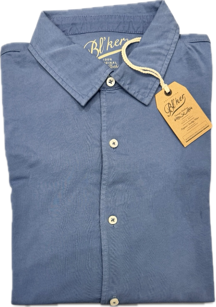 Camicia manica lunga jersey azzurra BL'KER