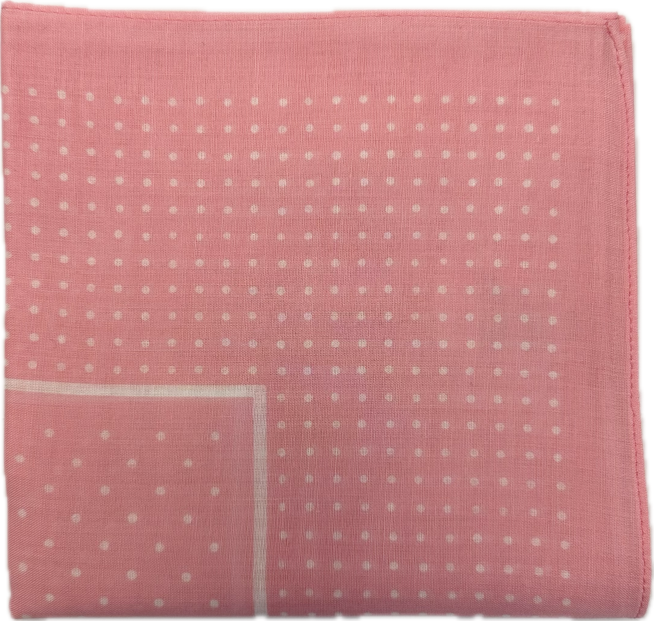 Fazzoletto cotone micro pois rosa Monsieur